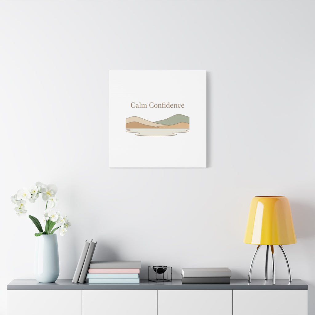 Calm Confidence minimalist landscape Canvas | quiet luxury, neutral minimalist