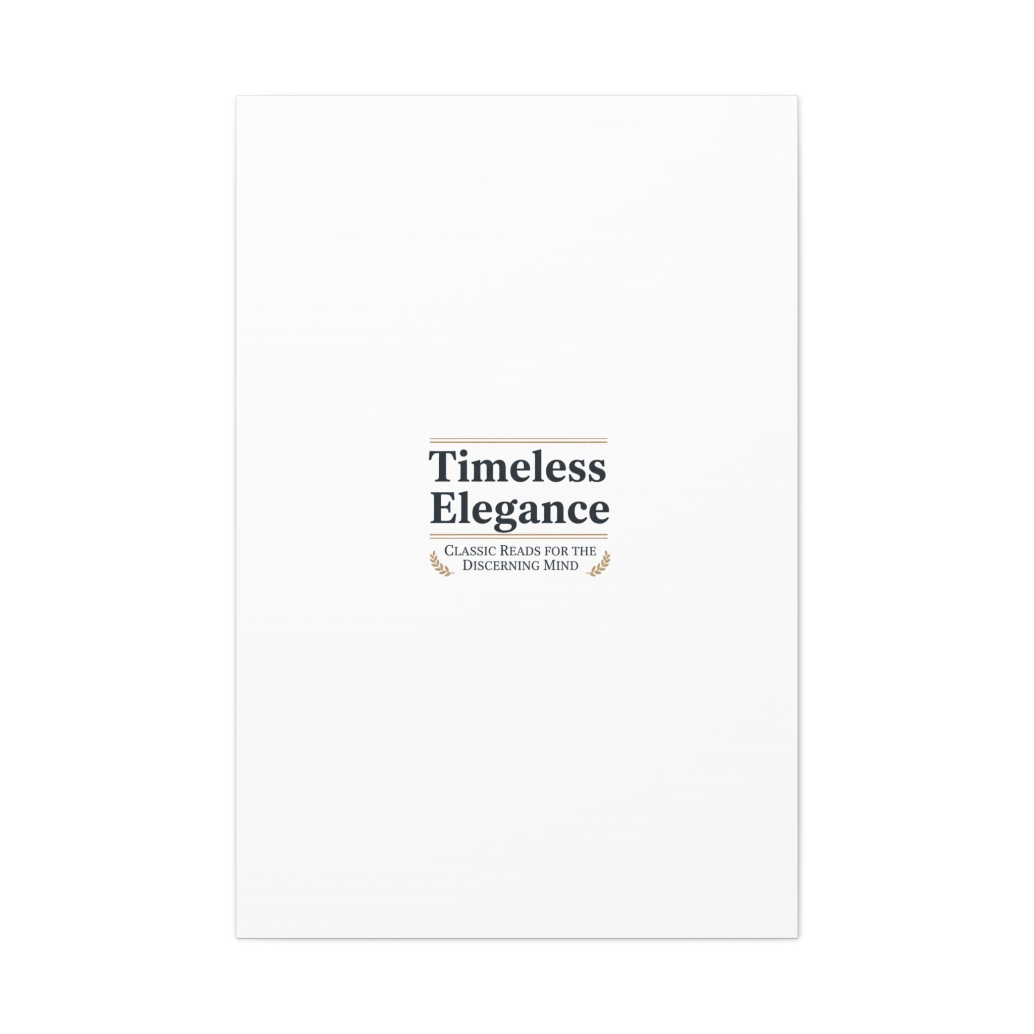 Timeless Elegance Canvas - Retro Serif Typography - Literary Aesthetic Luxury Canvas