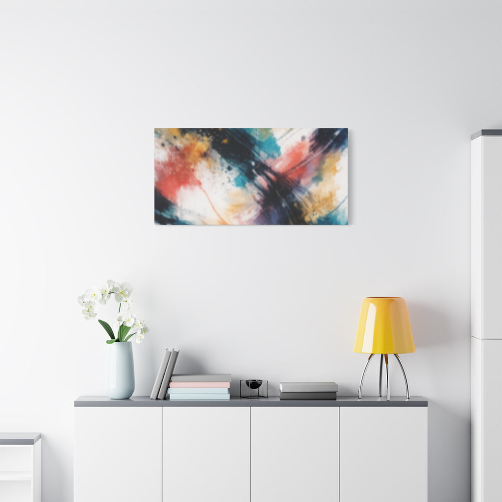 Abstract Color Splash Matte Canvas Print - Vibrant Modern Wall Art - Bedroom decor canvas