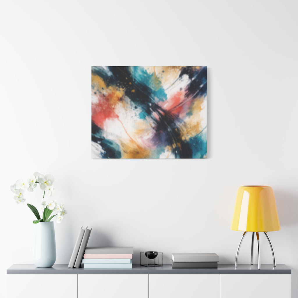 Abstract Color Splash Matte Canvas Print - Vibrant Modern Wall Art - Bedroom decor canvas