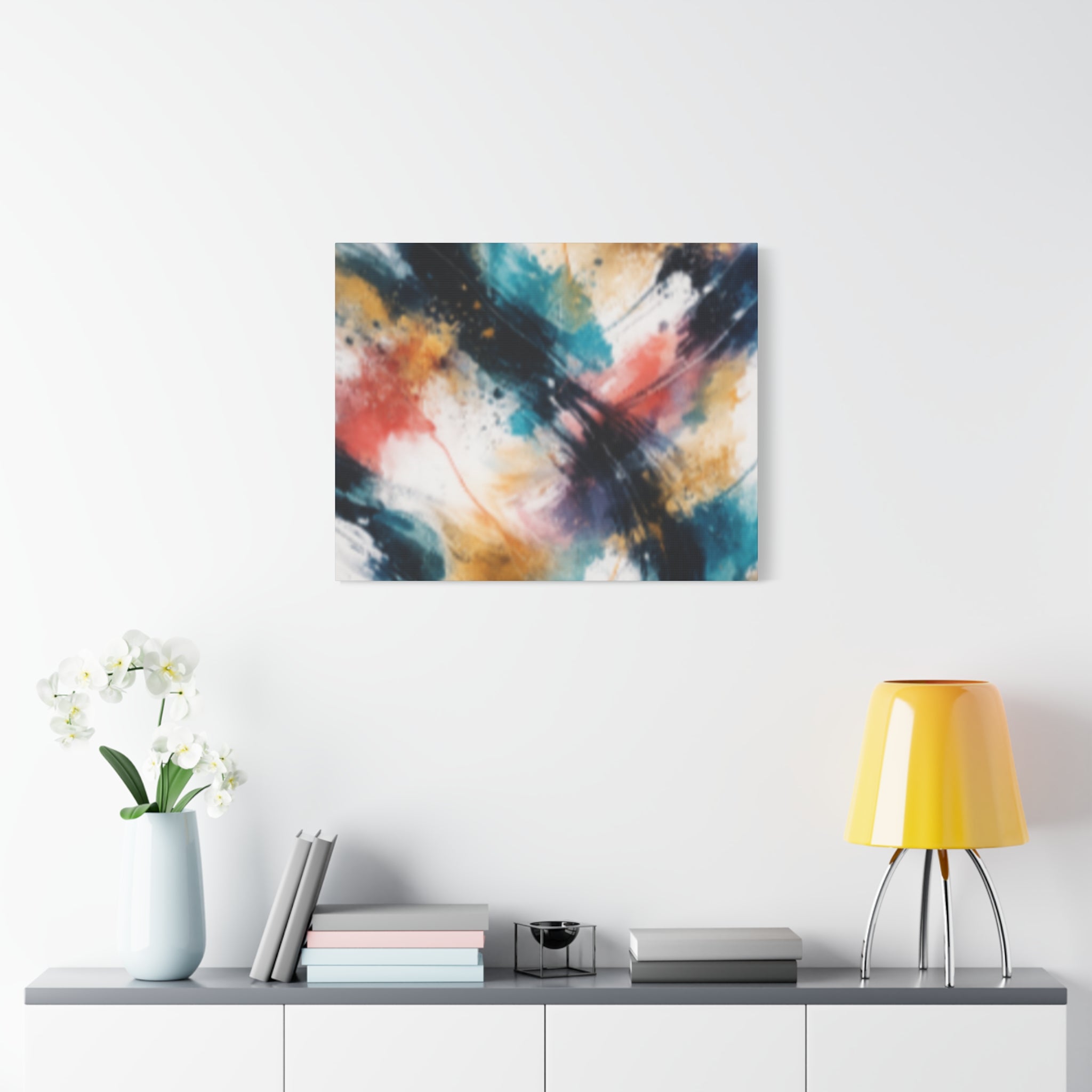 Abstract Color Splash Matte Canvas Print - Vibrant Modern Wall Art - Bedroom decor canvas