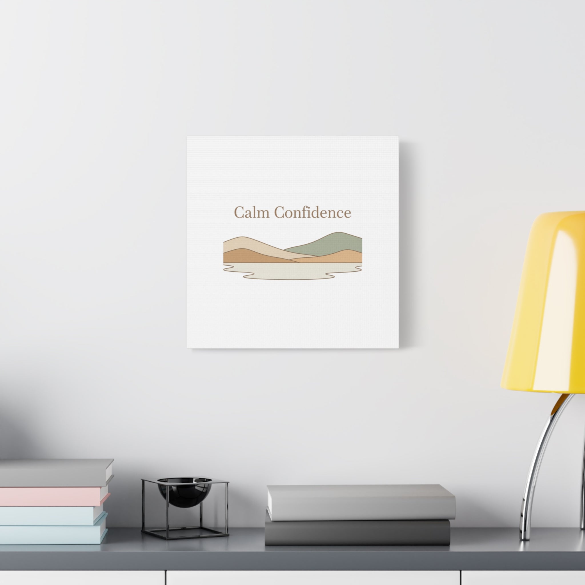 Calm Confidence minimalist landscape Canvas | quiet luxury, neutral minimalist