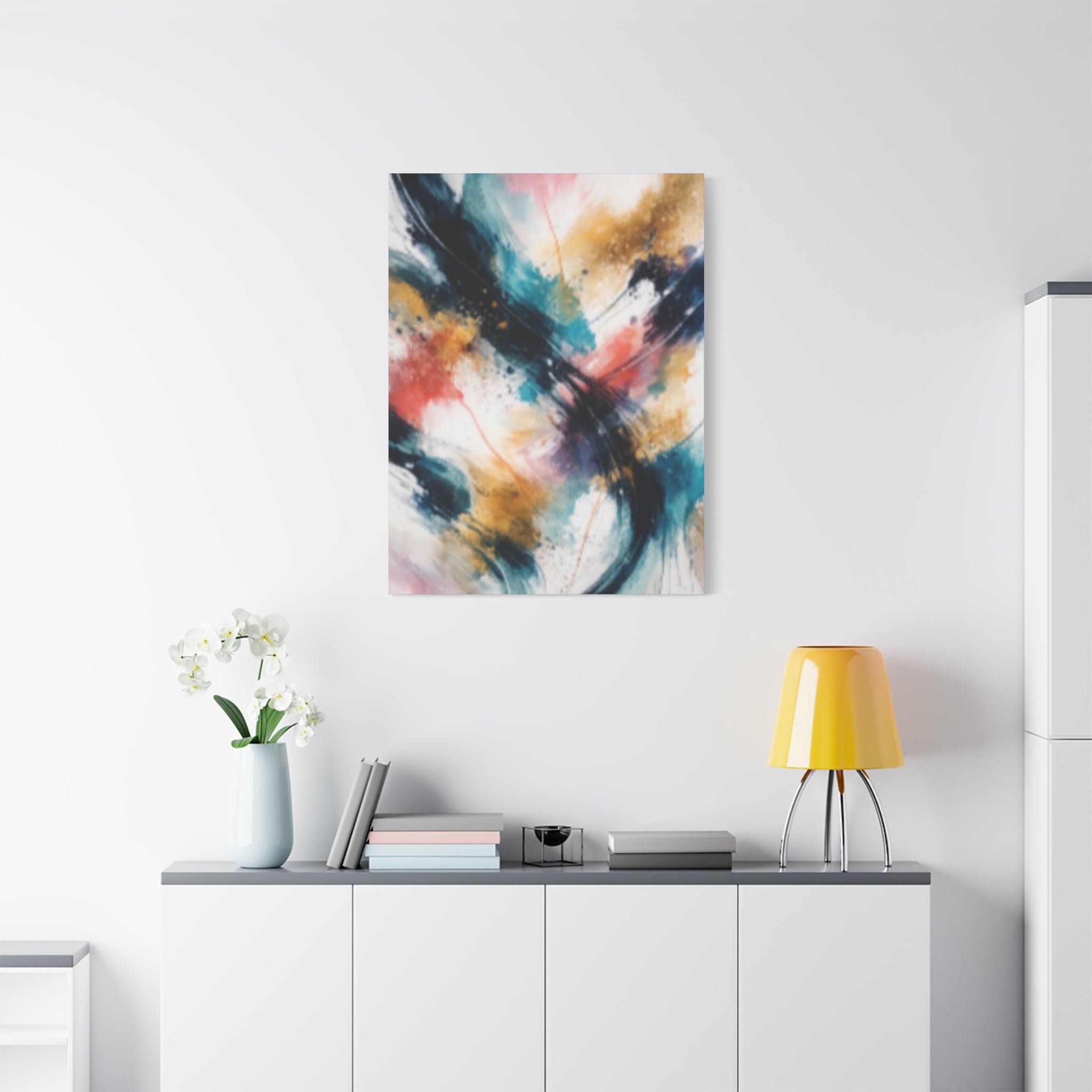 Abstract Color Splash Matte Canvas Print - Vibrant Modern Wall Art - Bedroom decor canvas