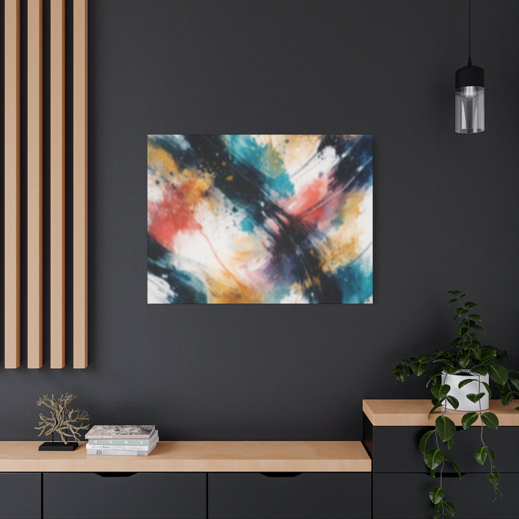 Abstract Color Splash Matte Canvas Print - Vibrant Modern Wall Art - Bedroom decor canvas
