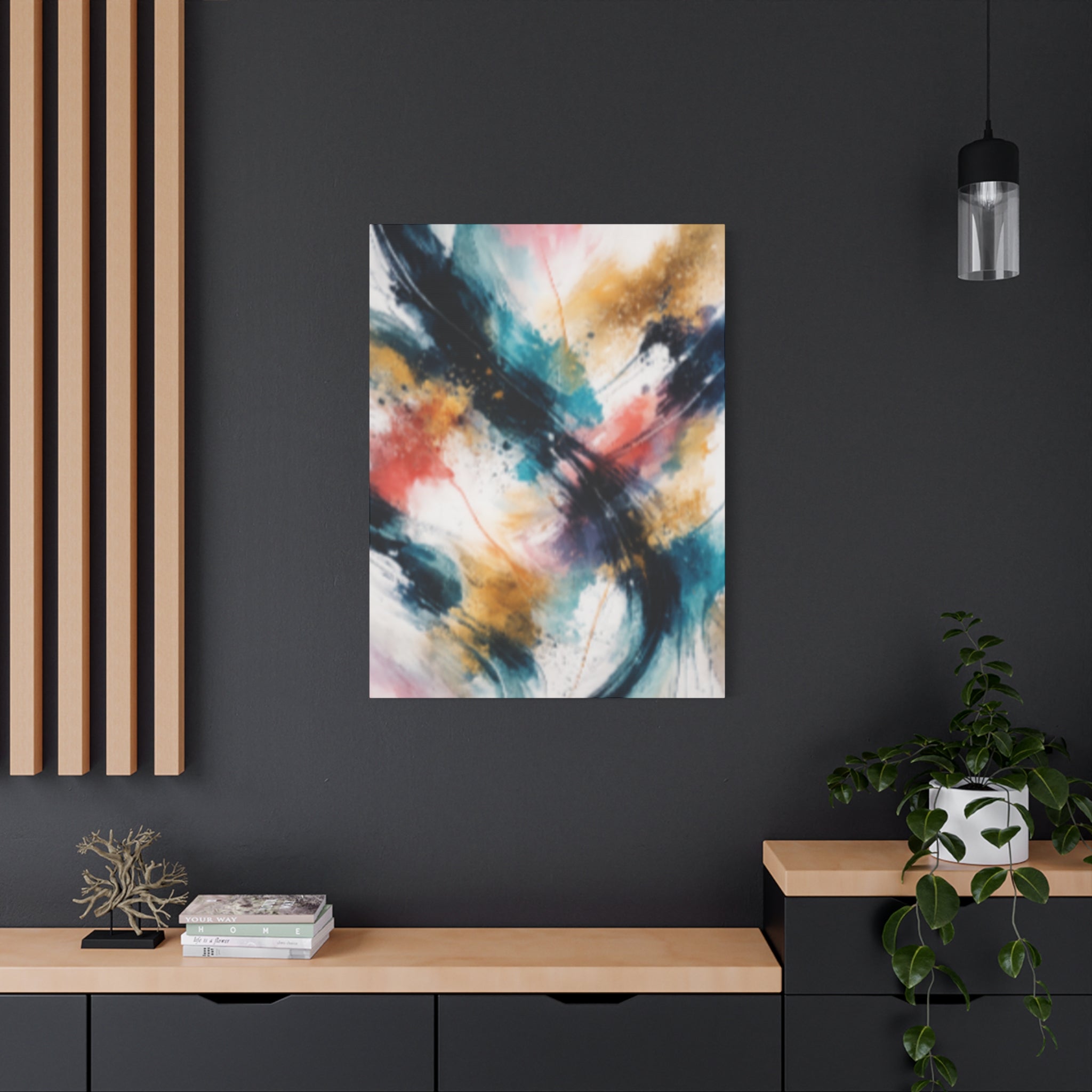 Abstract Color Splash Matte Canvas Print - Vibrant Modern Wall Art - Bedroom decor canvas