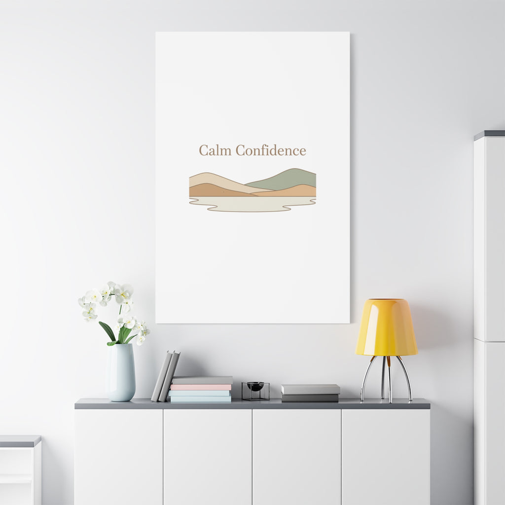 Calm Confidence minimalist landscape Canvas | quiet luxury, neutral minimalist