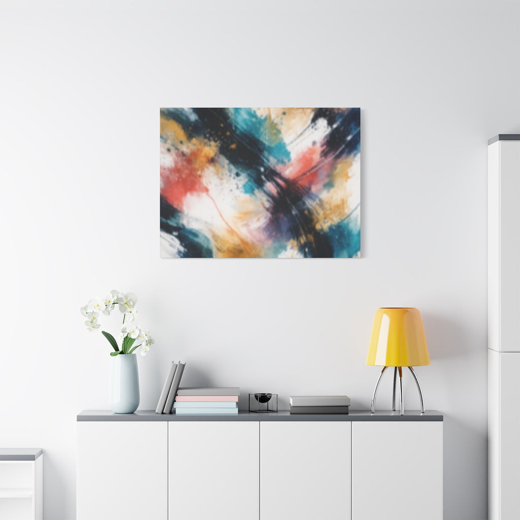 Abstract Color Splash Matte Canvas Print - Vibrant Modern Wall Art - Bedroom decor canvas