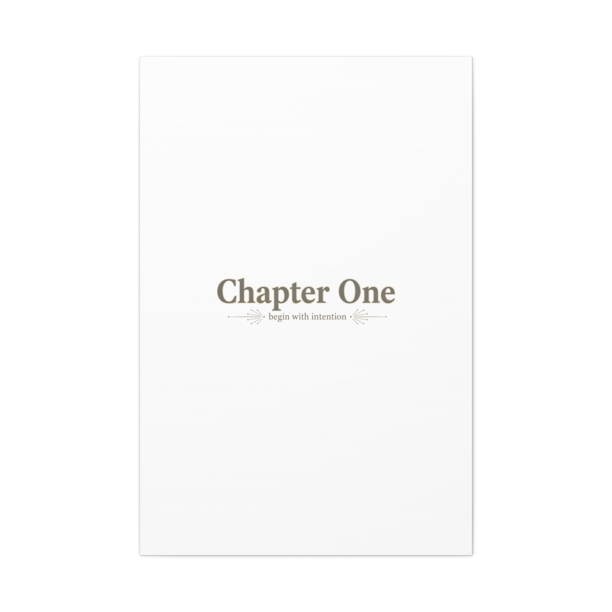 Chapter One Typography Canvas - Retro Serif Literary Aesthetic - Bookish and typography - Minimal Text canvas
