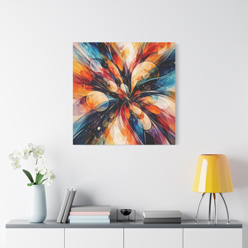 Colorful Abstract Wall Art Canvas – Modern Vibrant Home Decor Painting - Matte Canvas Stretched, 1.25"