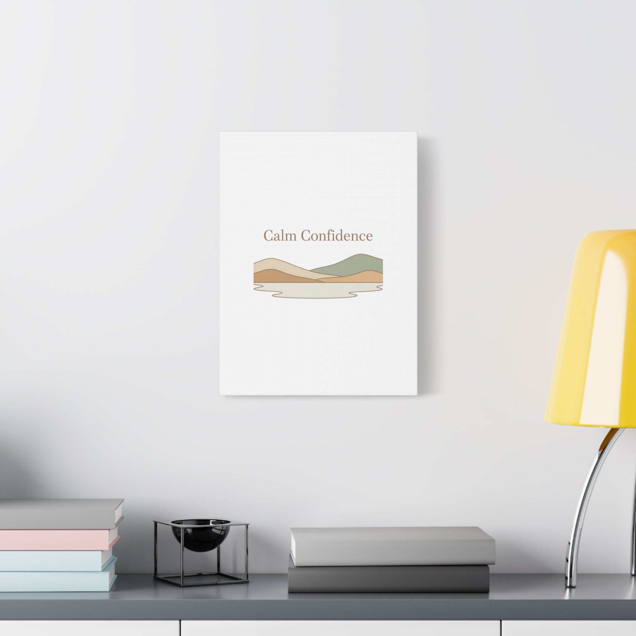 Calm Confidence minimalist landscape Canvas | quiet luxury, neutral minimalist
