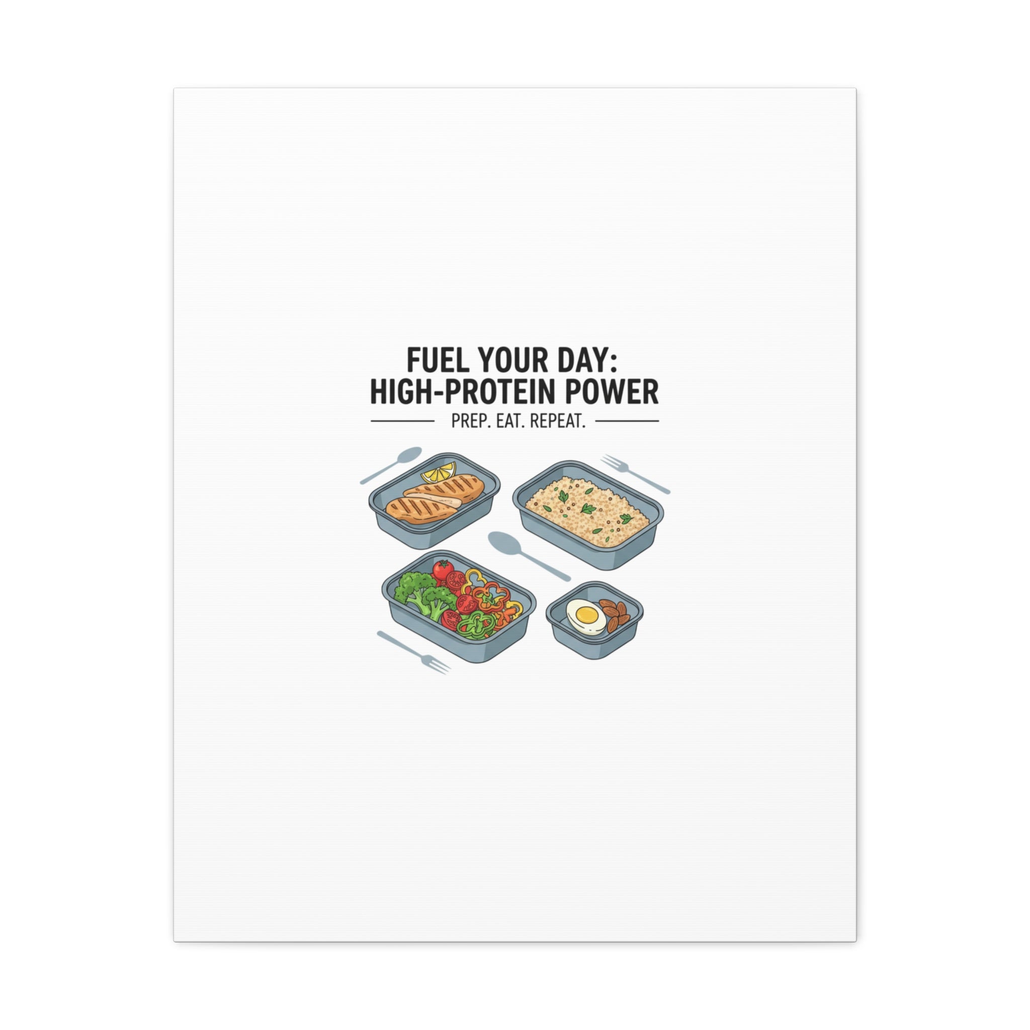 High-Protein Meal Prep Canvas | Fitness Food, Macro Icons