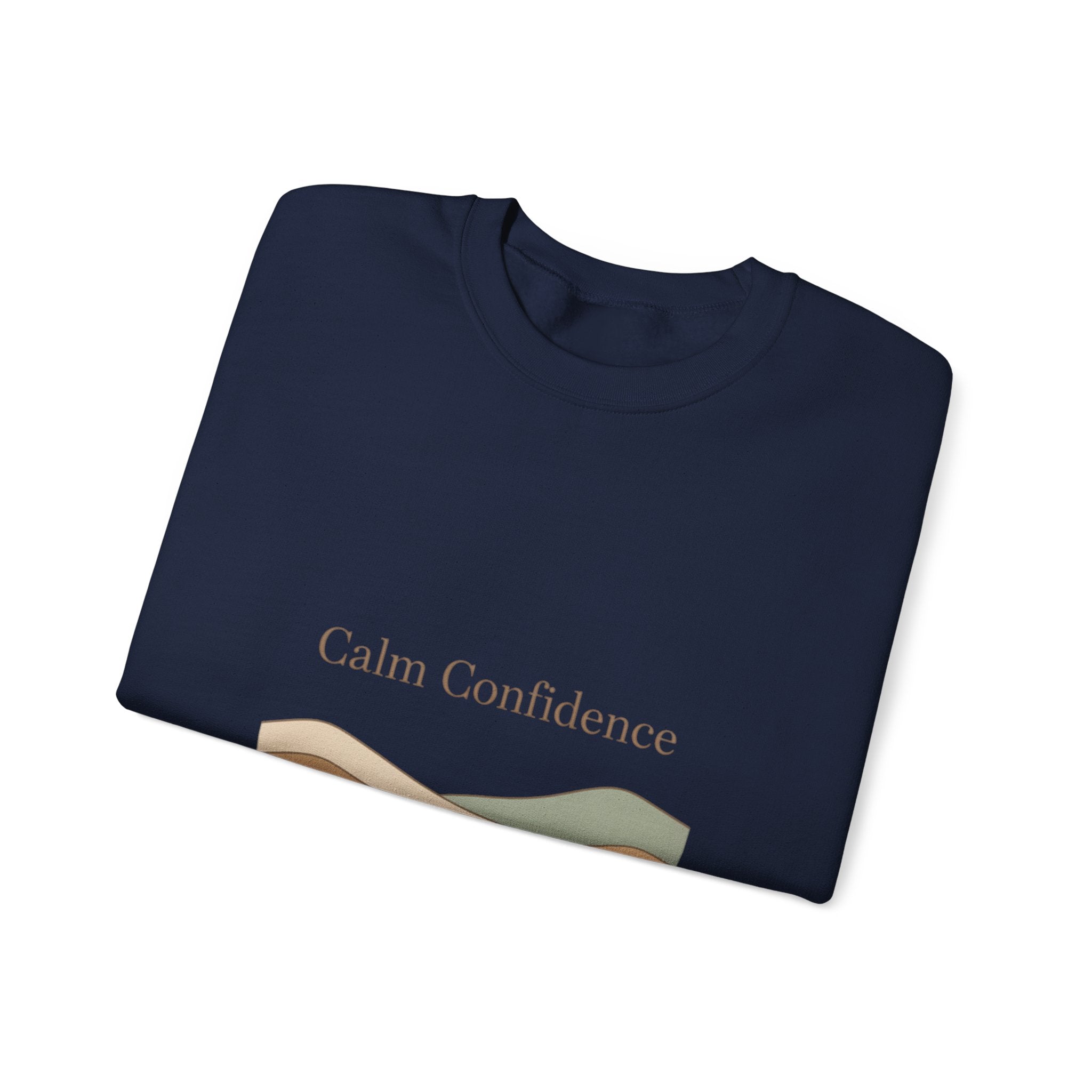 Calm Confidence minimalist landscape Crewneck Sweatshirt | quiet luxury, neutral minimalist