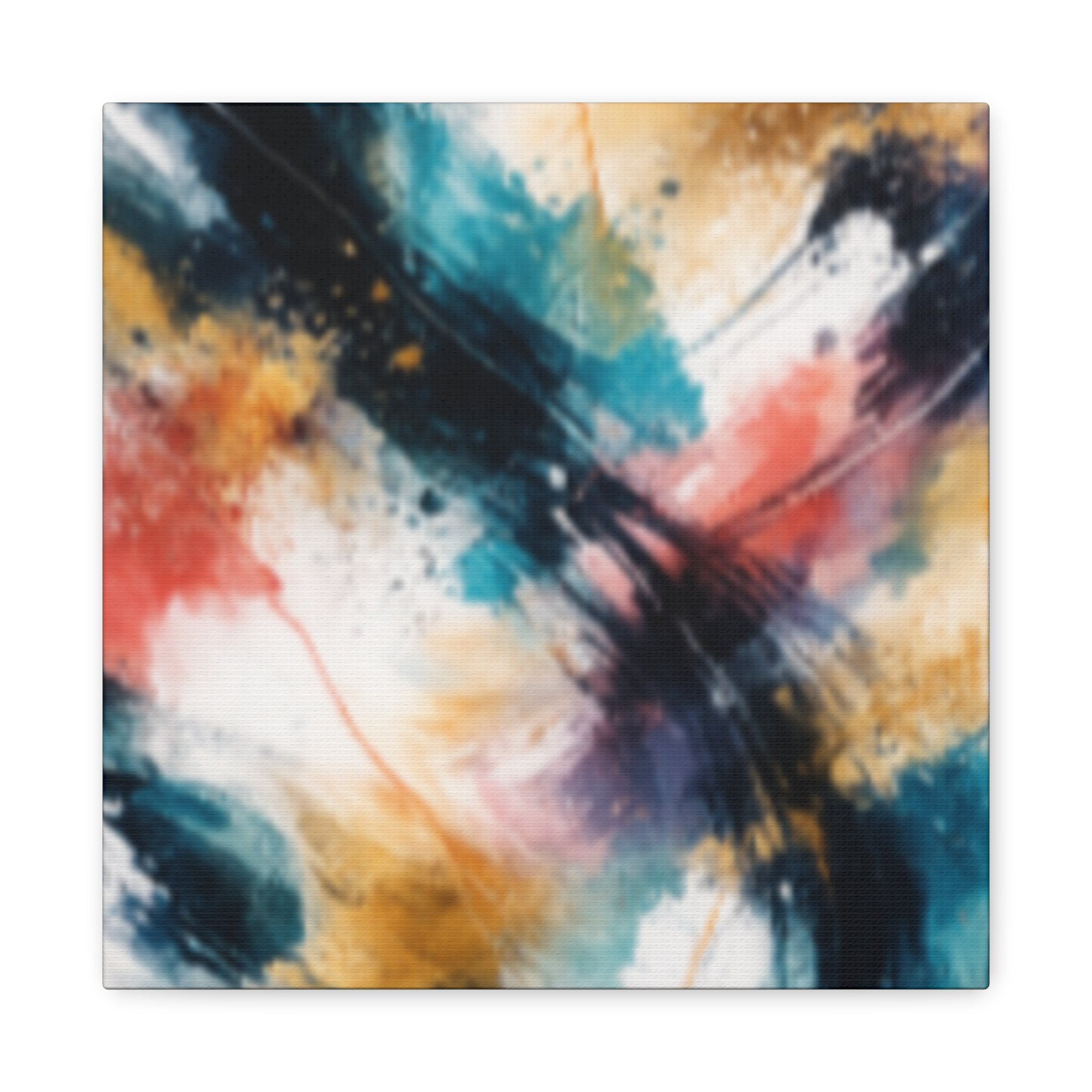 Abstract Color Splash Matte Canvas Print - Vibrant Modern Wall Art - Bedroom decor canvas