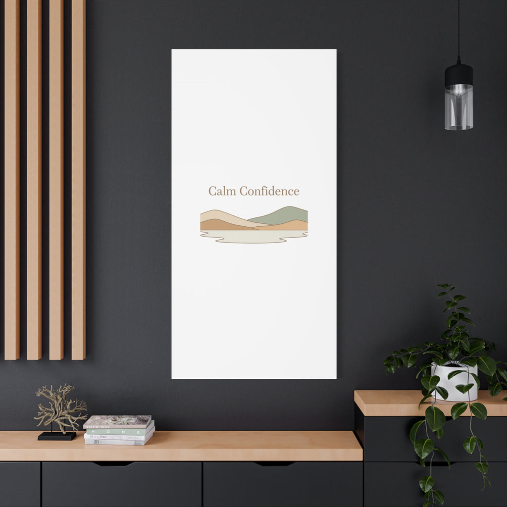 Calm Confidence minimalist landscape Canvas | quiet luxury, neutral minimalist