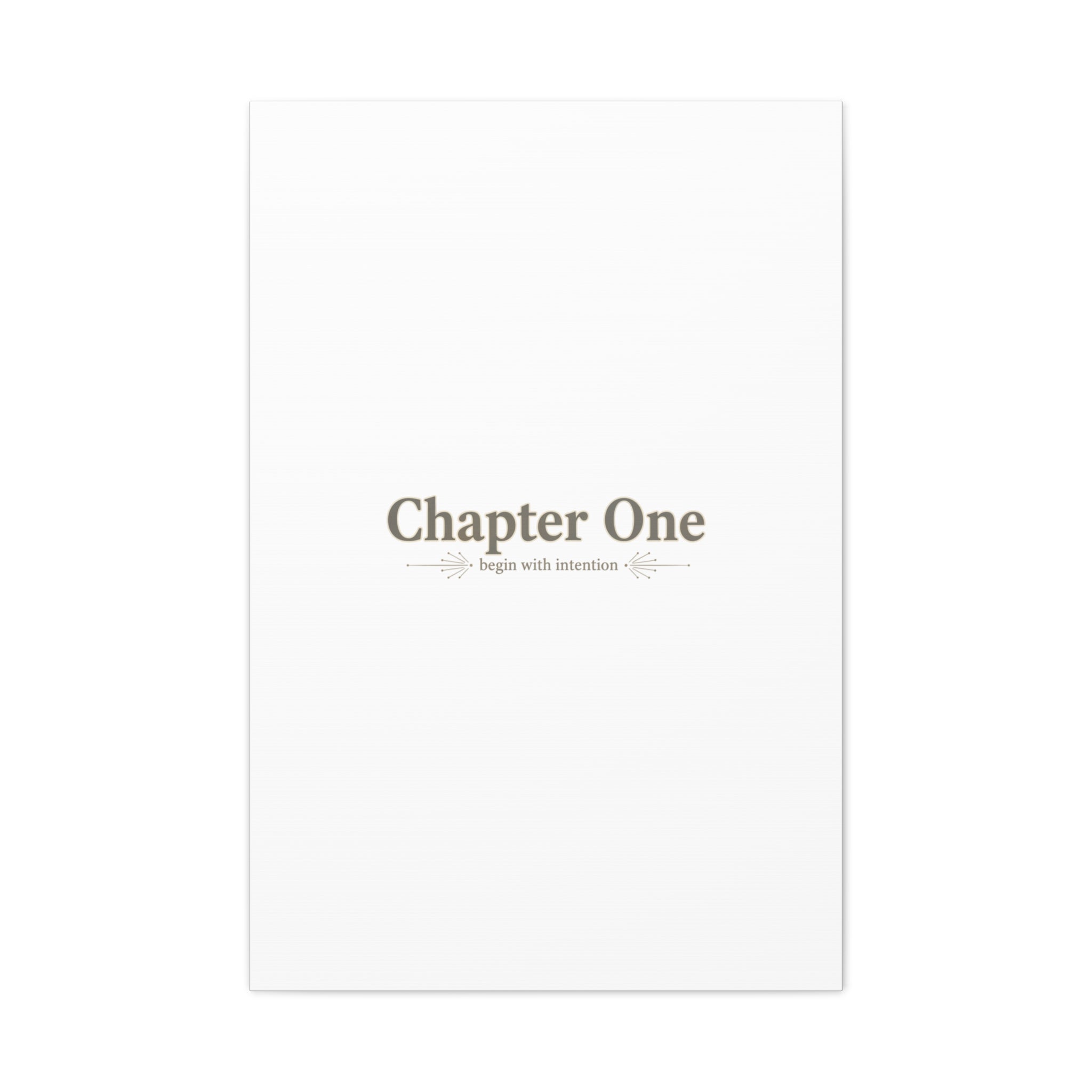 Chapter One Typography Canvas - Retro Serif Literary Aesthetic - Bookish and typography - Minimal Text canvas