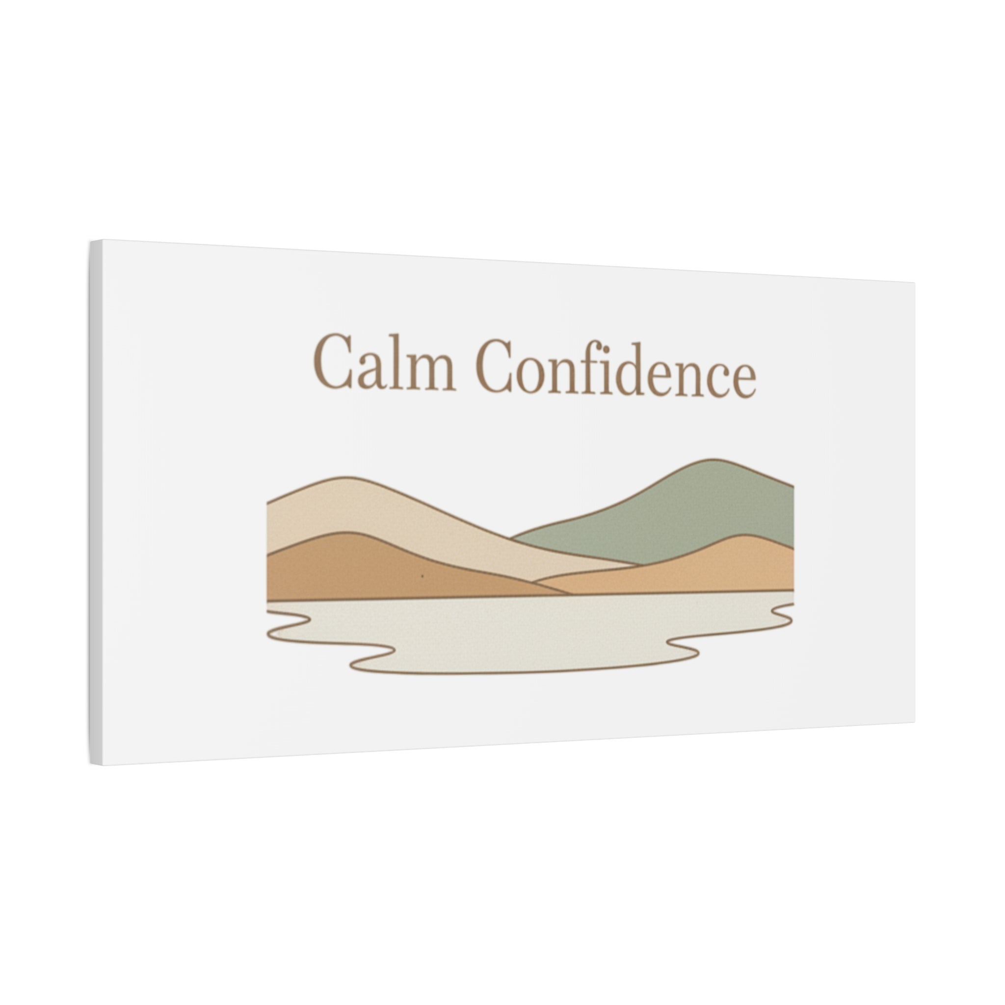 Calm Confidence minimalist landscape Canvas | quiet luxury, neutral minimalist