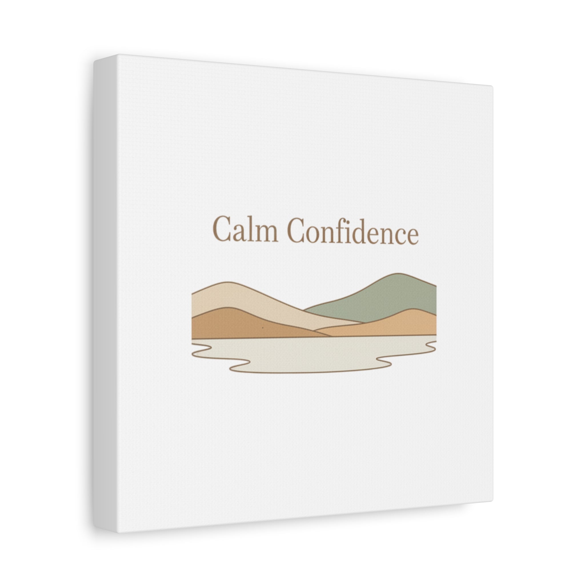Calm Confidence minimalist landscape Canvas | quiet luxury, neutral minimalist