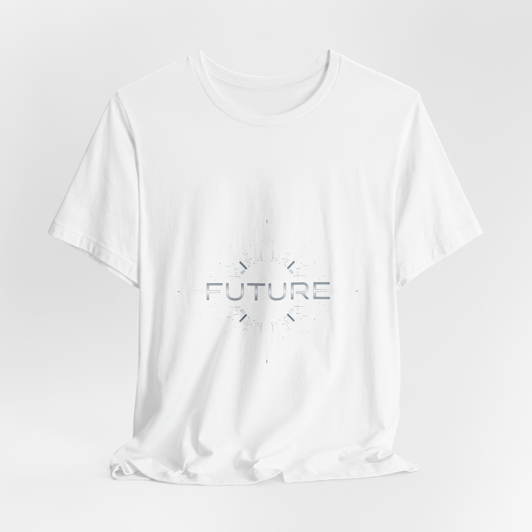 Future T-Shirt Minimal Tech Design – Futuristic Digital Aesthetic Tee
