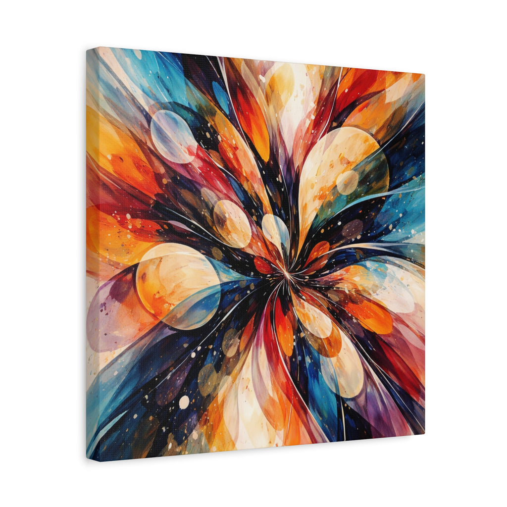 Colorful Abstract Wall Art Canvas – Modern Vibrant Home Decor Painting - Matte Canvas Stretched, 1.25"