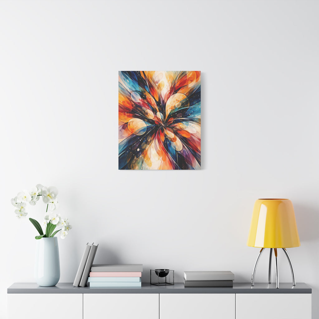 Colorful Abstract Wall Art Canvas – Modern Vibrant Home Decor Painting - Matte Canvas Stretched, 1.25"