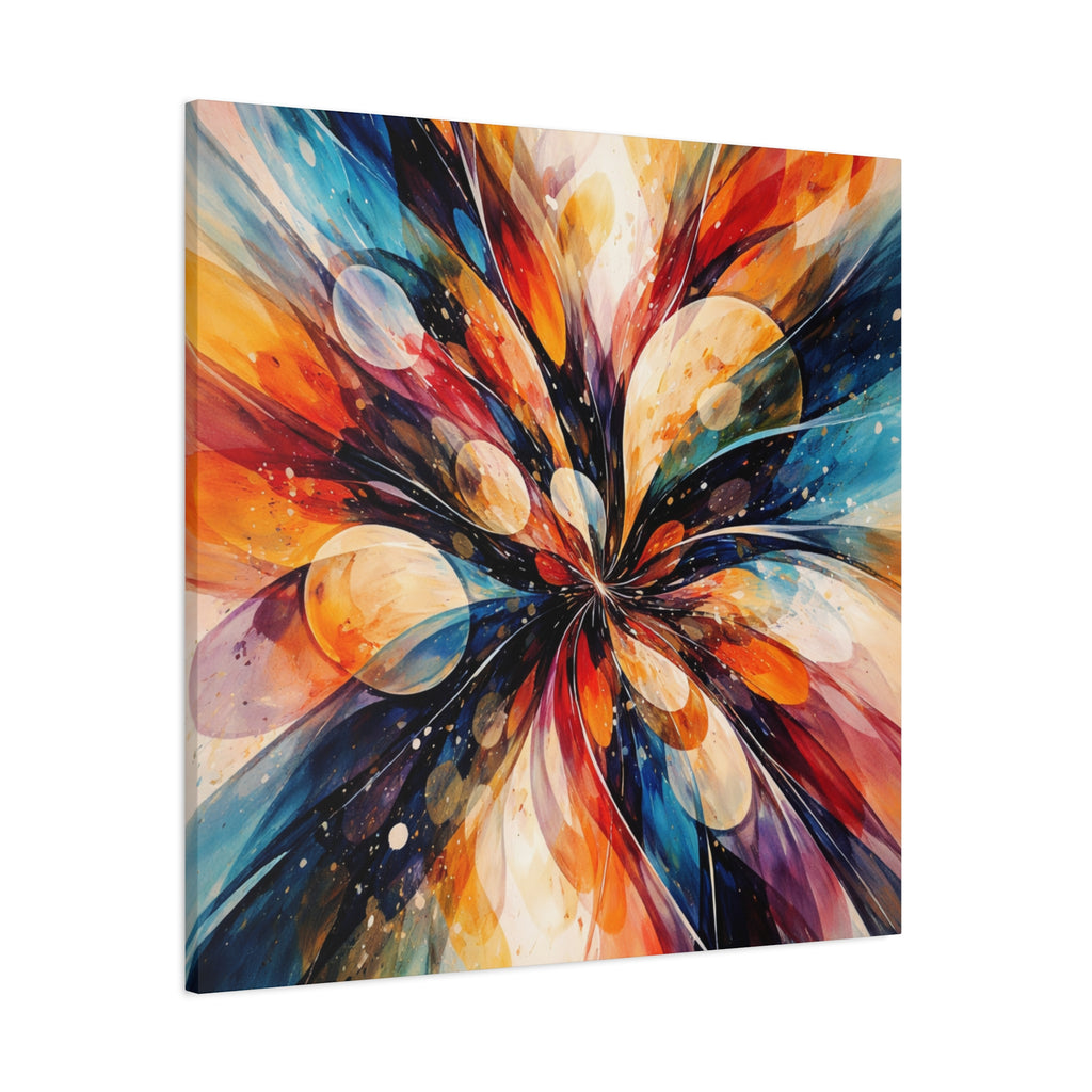 Colorful Abstract Wall Art Canvas – Modern Vibrant Home Decor Painting - Matte Canvas Stretched, 1.25"