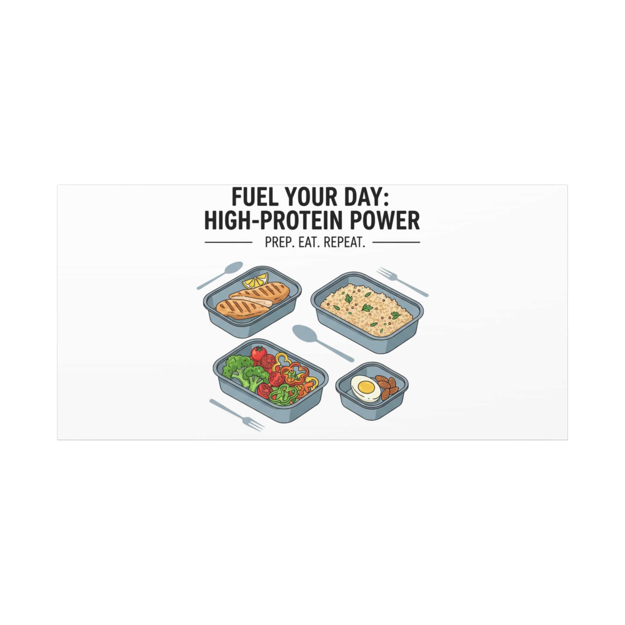 High-Protein Meal Prep Canvas | Fitness Food, Macro Icons