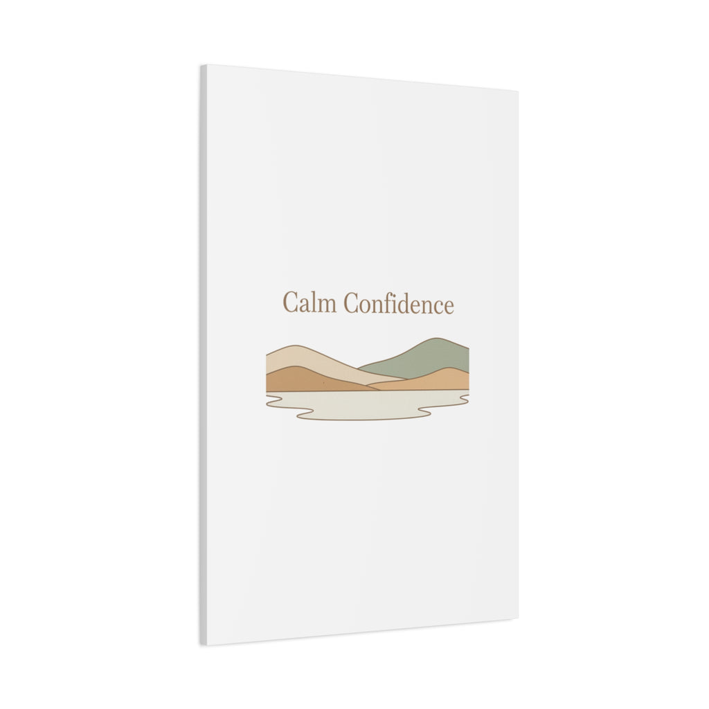 Calm Confidence minimalist landscape Canvas | quiet luxury, neutral minimalist