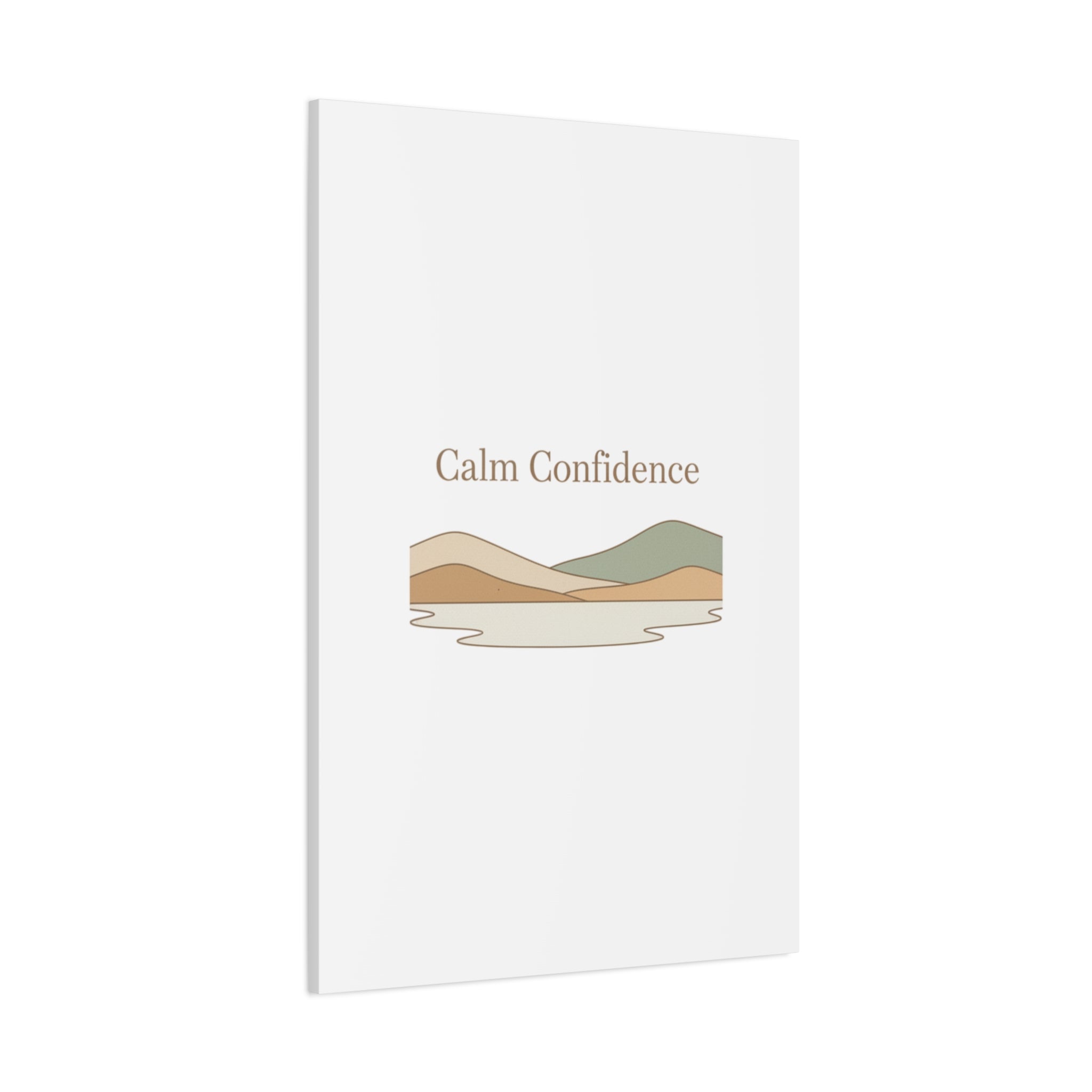 Calm Confidence minimalist landscape Canvas | quiet luxury, neutral minimalist