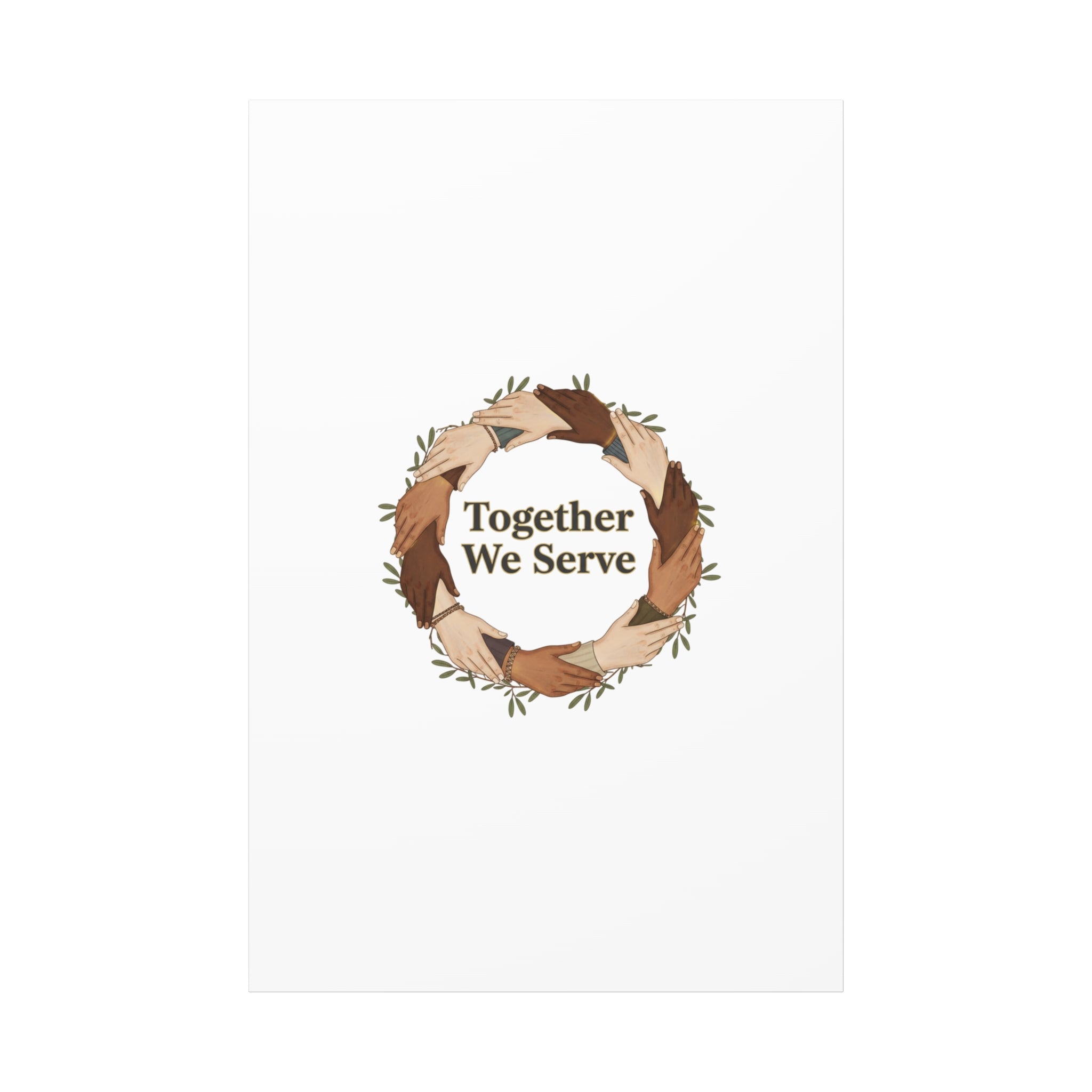 Together We Serve Canvas -  MLK Day of Service - unity poster - Community volunteer Canvas