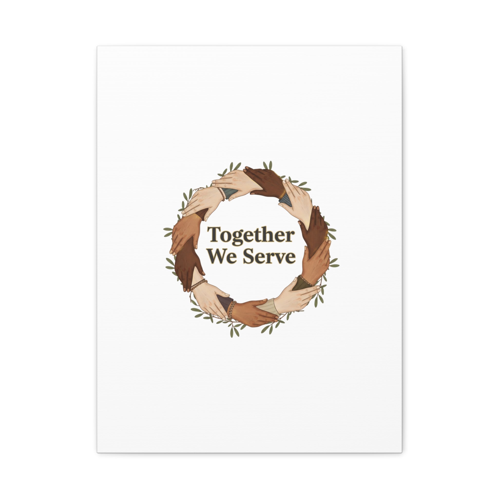 Together We Serve Canvas -  MLK Day of Service - unity poster - Community volunteer Canvas