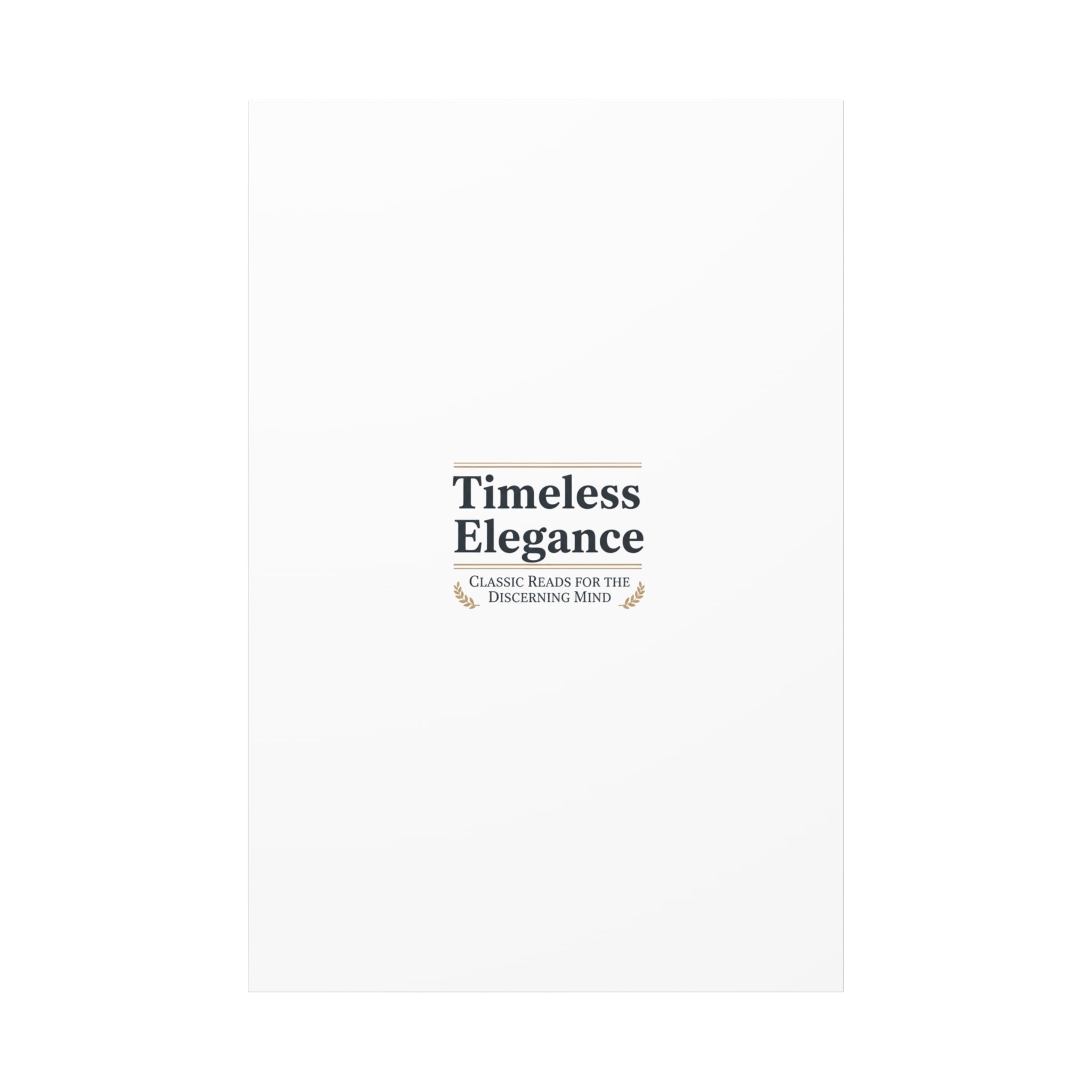 Timeless Elegance Canvas - Retro Serif Typography - Literary Aesthetic Luxury Canvas