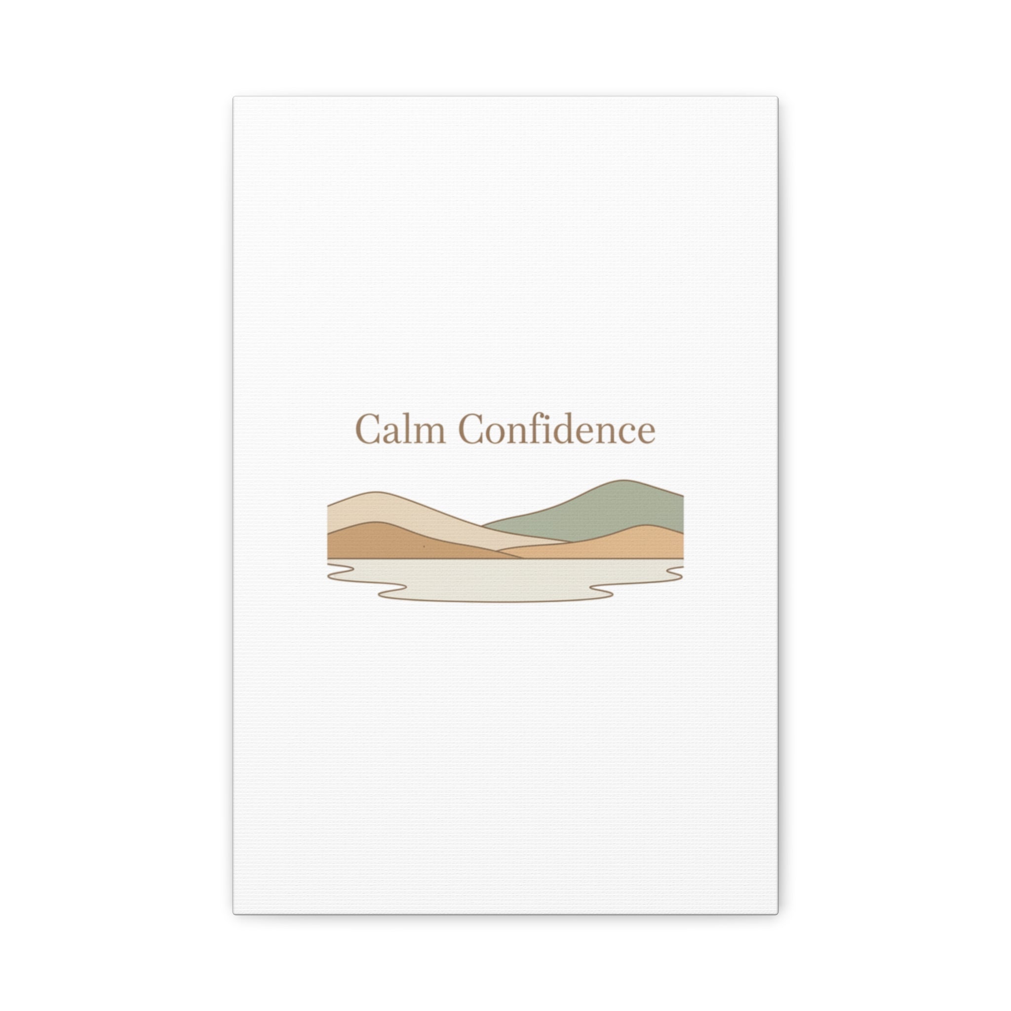 Calm Confidence minimalist landscape Canvas | quiet luxury, neutral minimalist