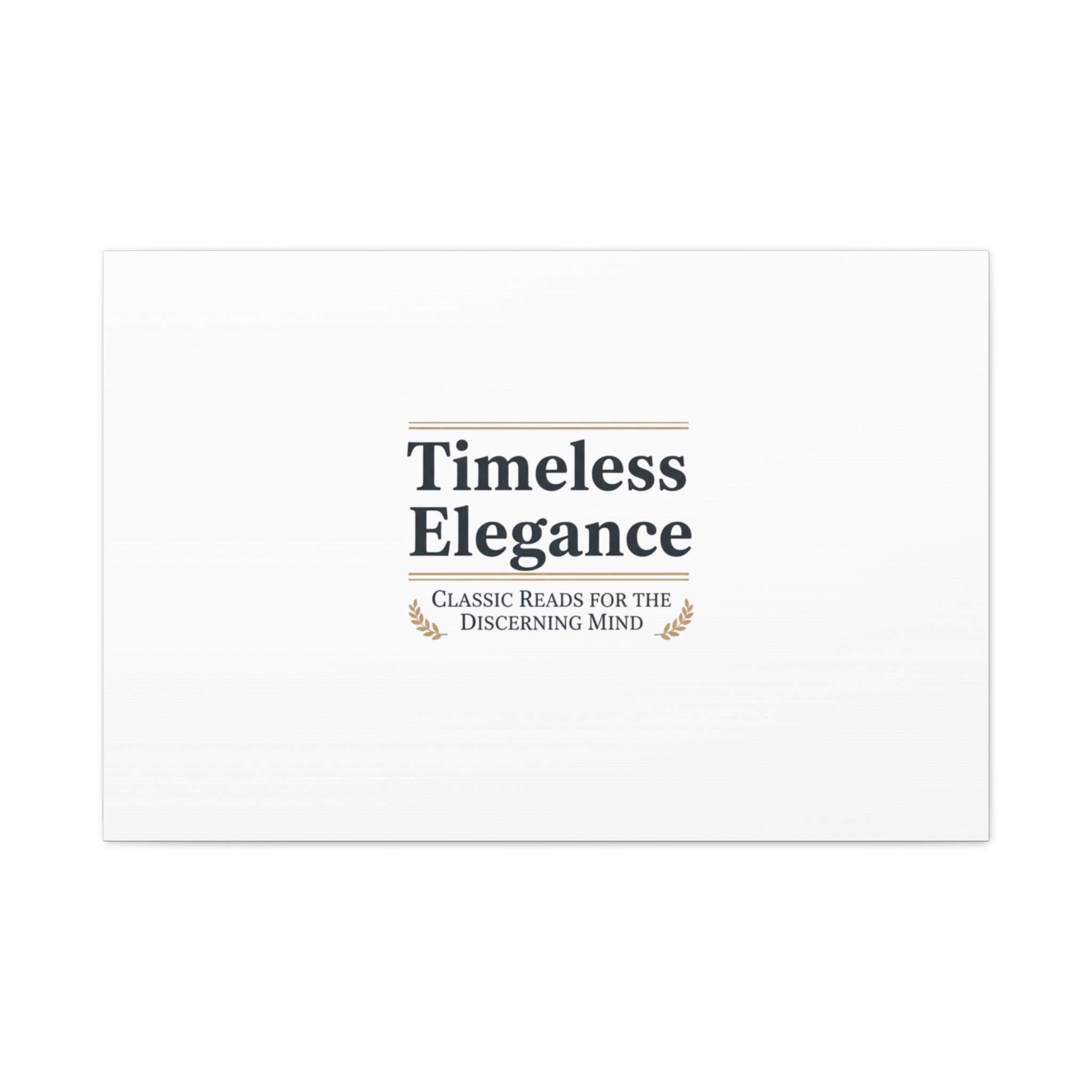 Timeless Elegance Canvas - Retro Serif Typography - Literary Aesthetic Luxury Canvas