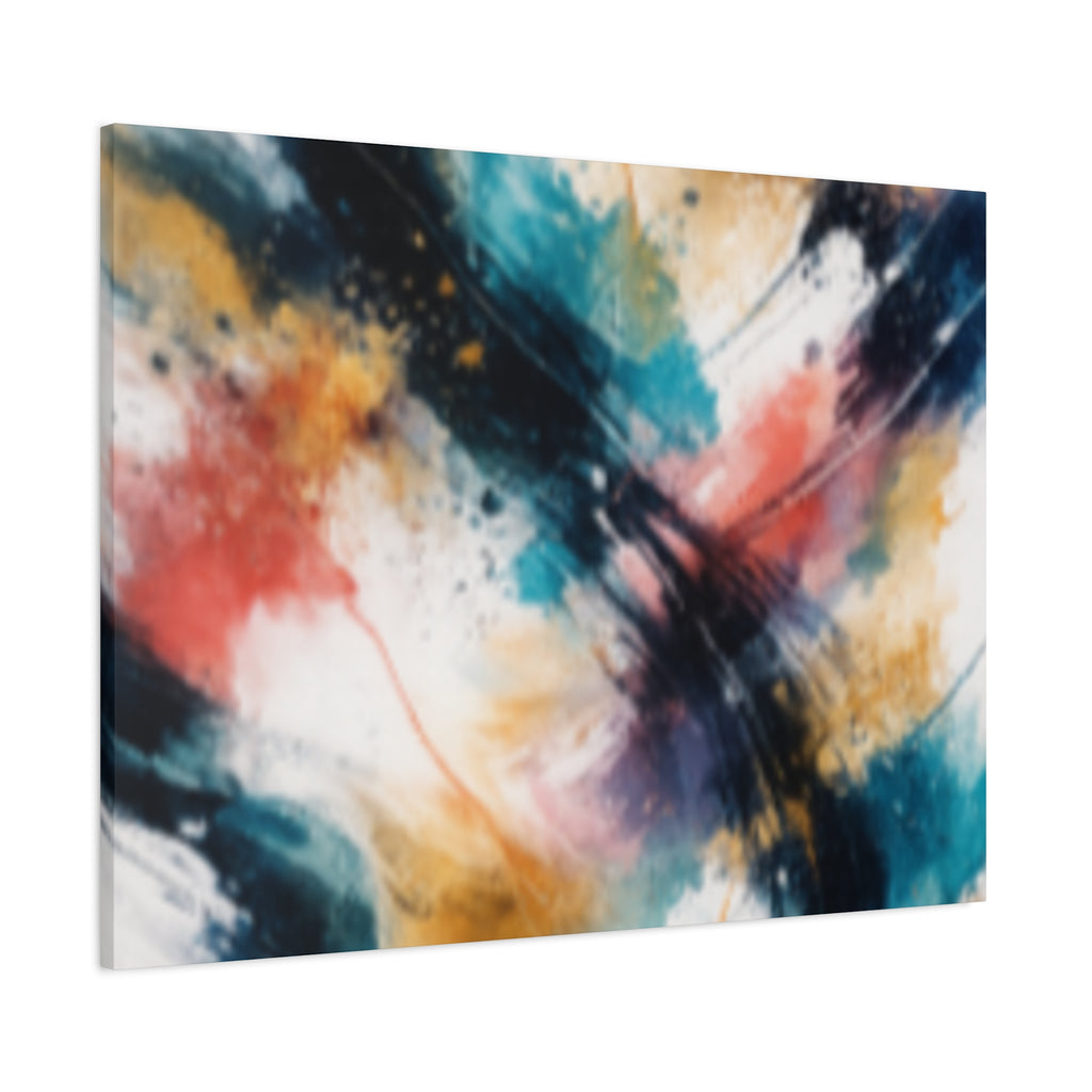 Abstract Color Splash Matte Canvas Print - Vibrant Modern Wall Art - Bedroom decor canvas
