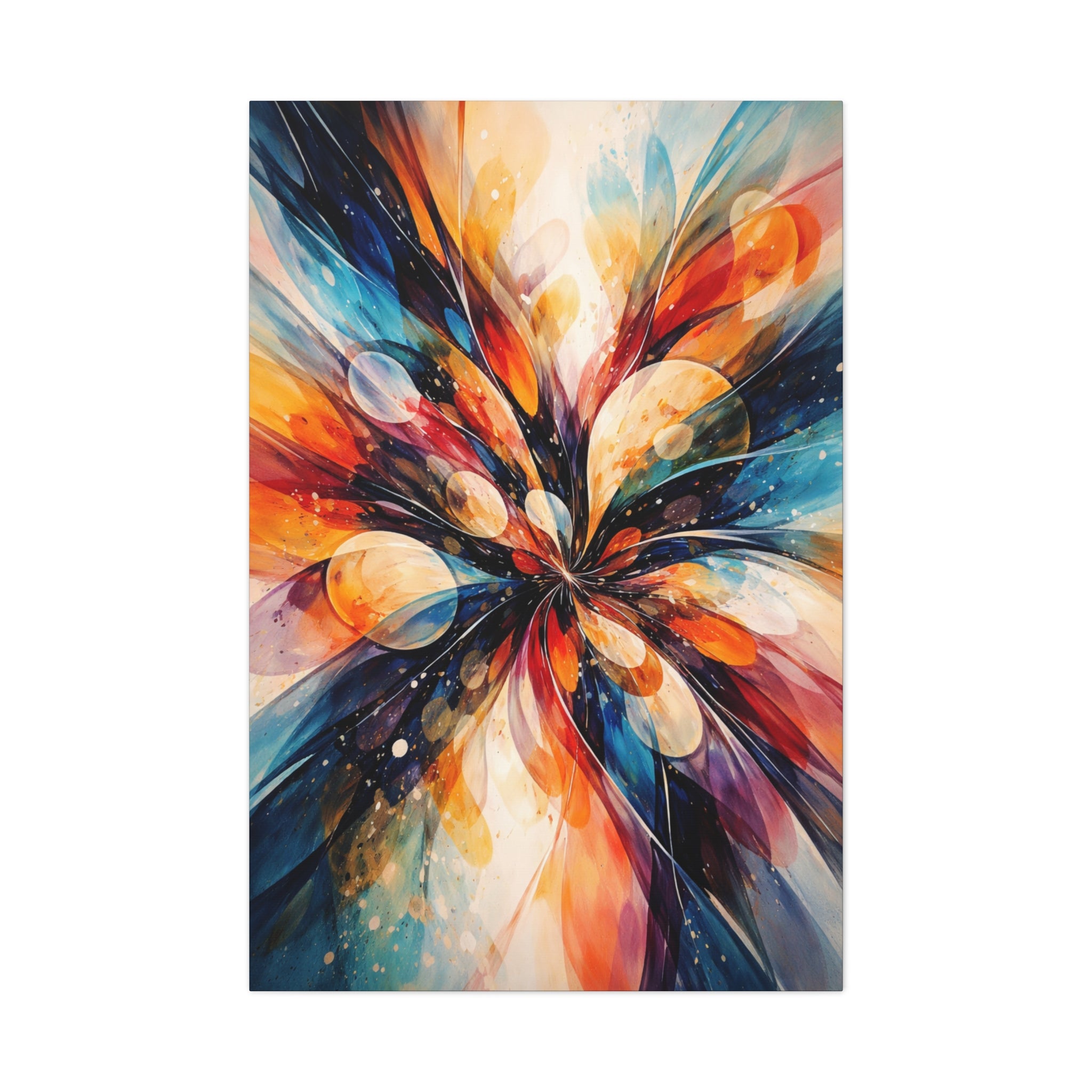 Colorful Abstract Wall Art Canvas – Modern Vibrant Home Decor Painting - Matte Canvas Stretched, 1.25"