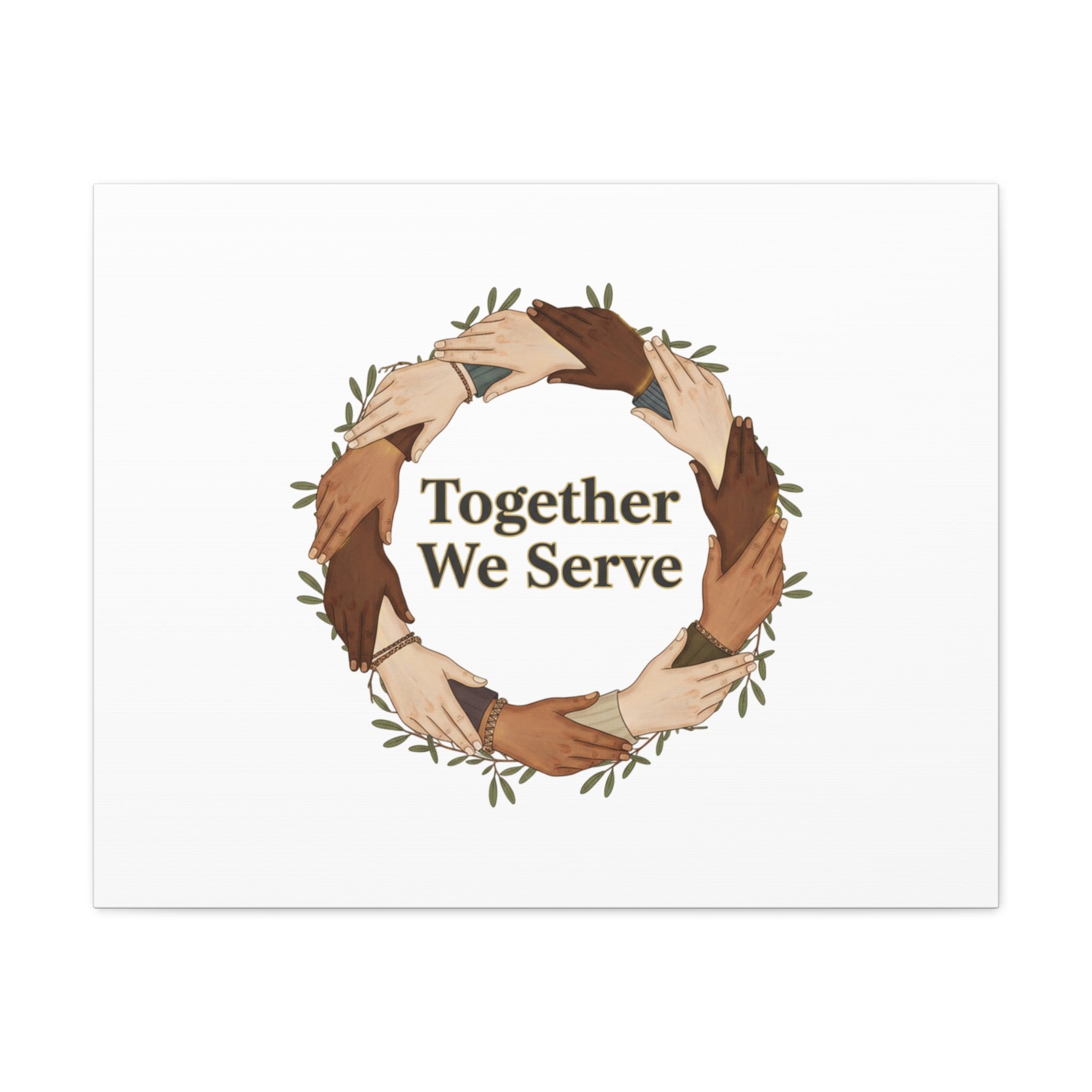 Together We Serve Canvas -  MLK Day of Service - unity poster - Community volunteer Canvas