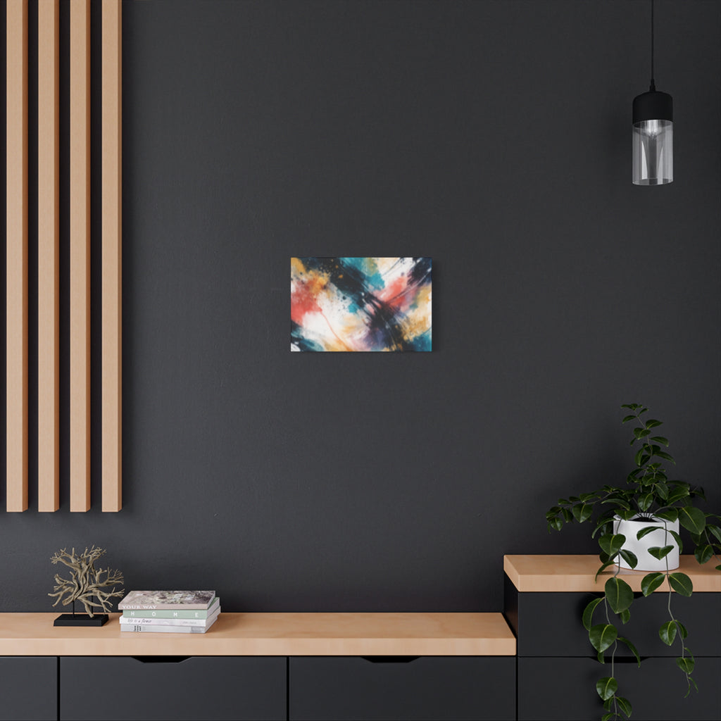 Abstract Color Splash Matte Canvas Print - Vibrant Modern Wall Art - Bedroom decor canvas
