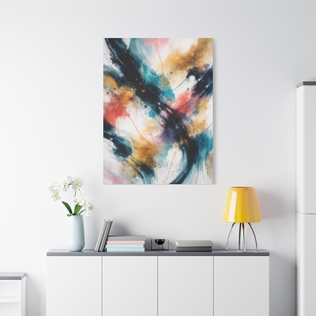 Abstract Color Splash Matte Canvas Print - Vibrant Modern Wall Art - Bedroom decor canvas