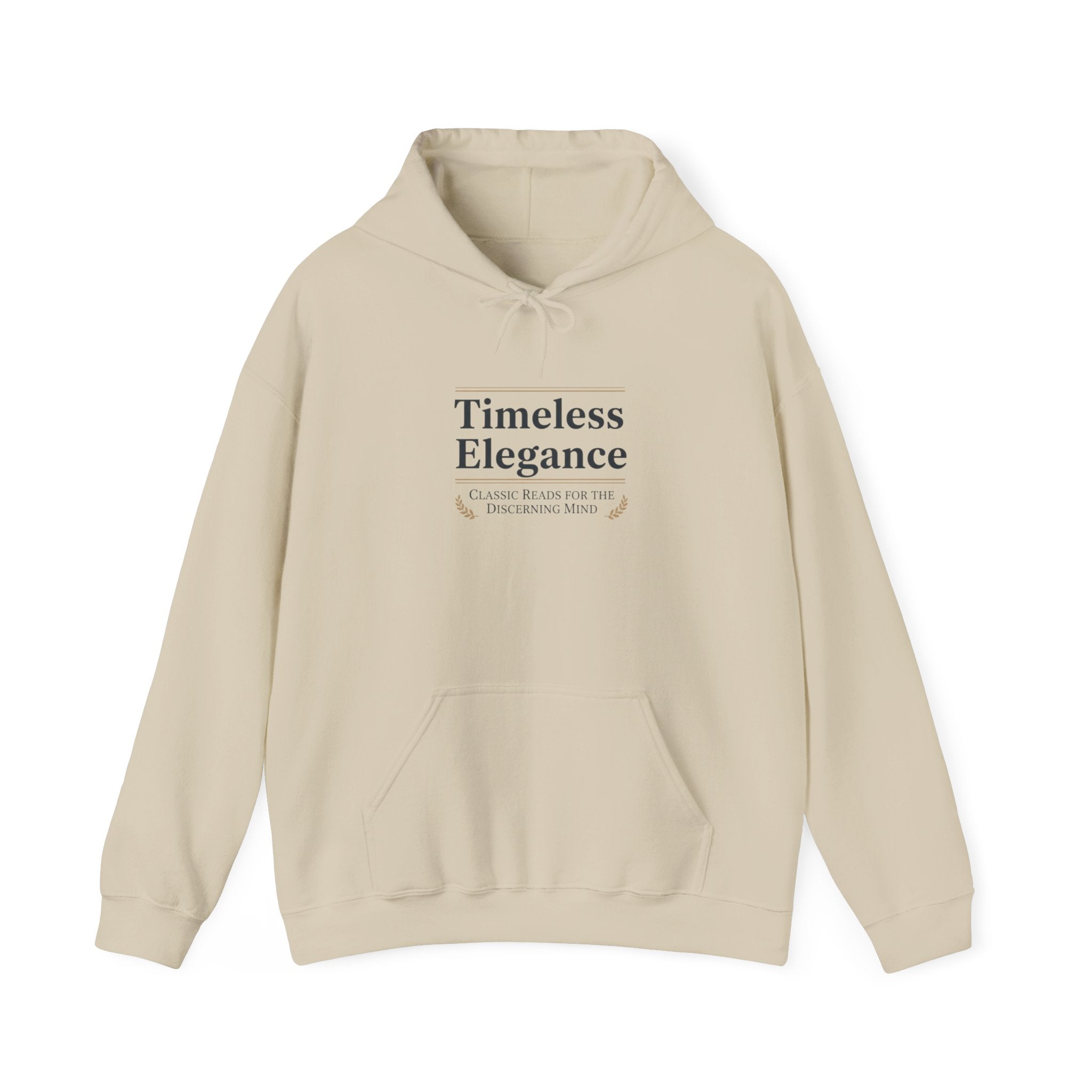 Timeless Elegance Hoodie - Serif Font Shirt, literary - Aesthetic design - Bookish calm Hooded shirt