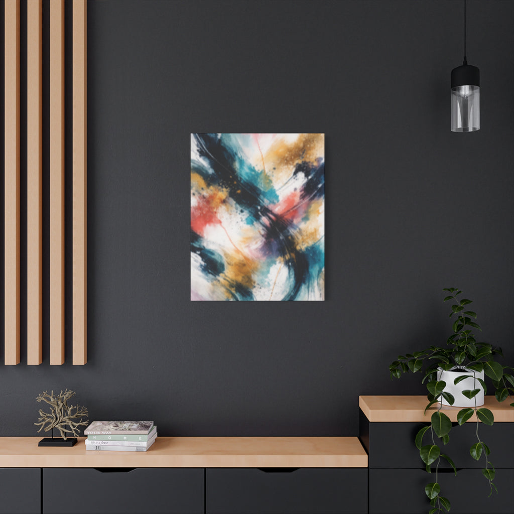 Abstract Color Splash Matte Canvas Print - Vibrant Modern Wall Art - Bedroom decor canvas