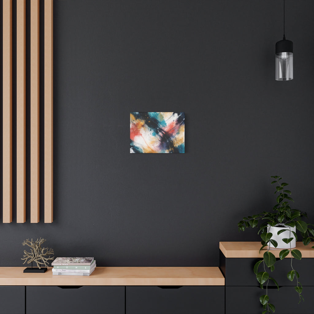 Abstract Color Splash Matte Canvas Print - Vibrant Modern Wall Art - Bedroom decor canvas