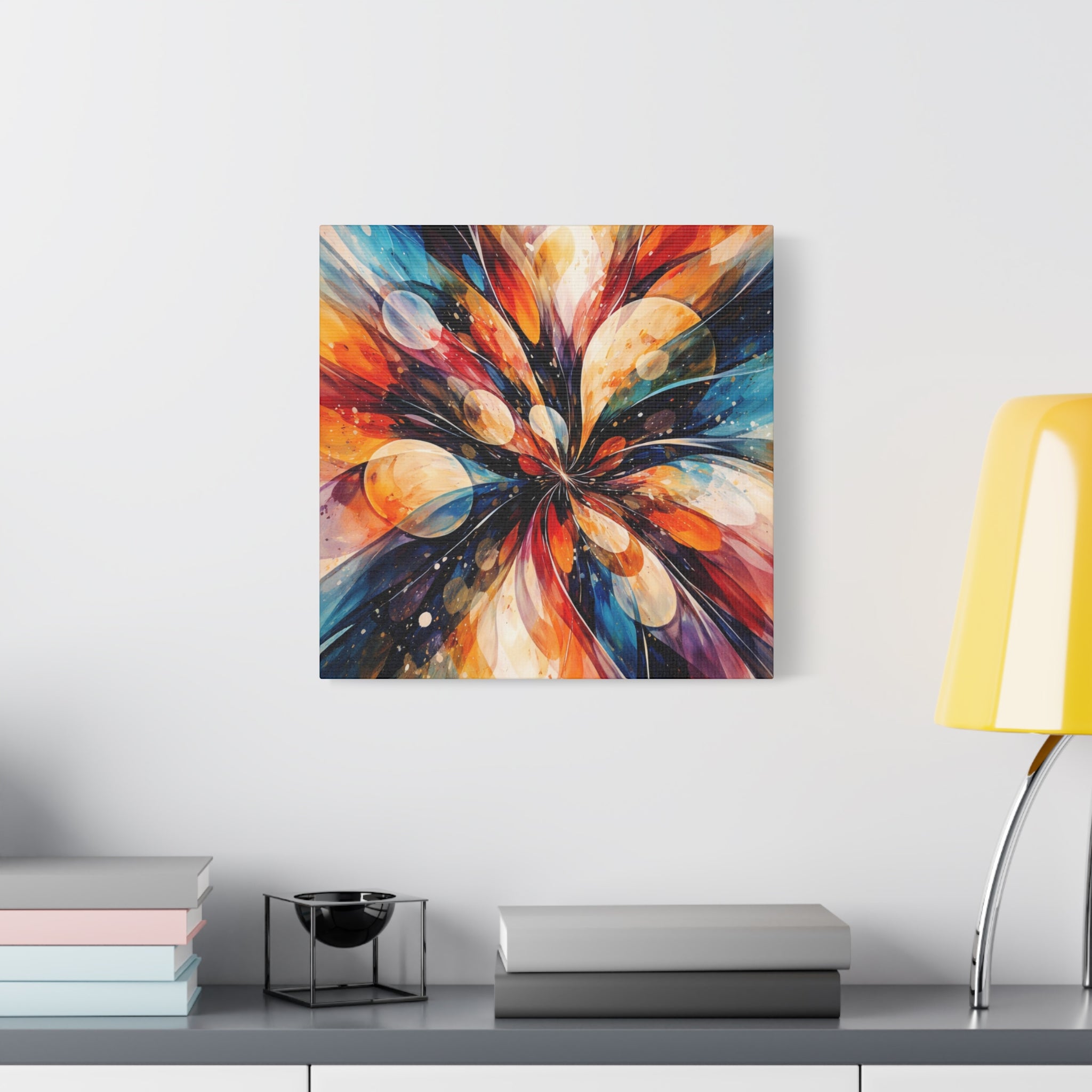 Colorful Abstract Wall Art Canvas – Modern Vibrant Home Decor Painting - Matte Canvas Stretched, 1.25"