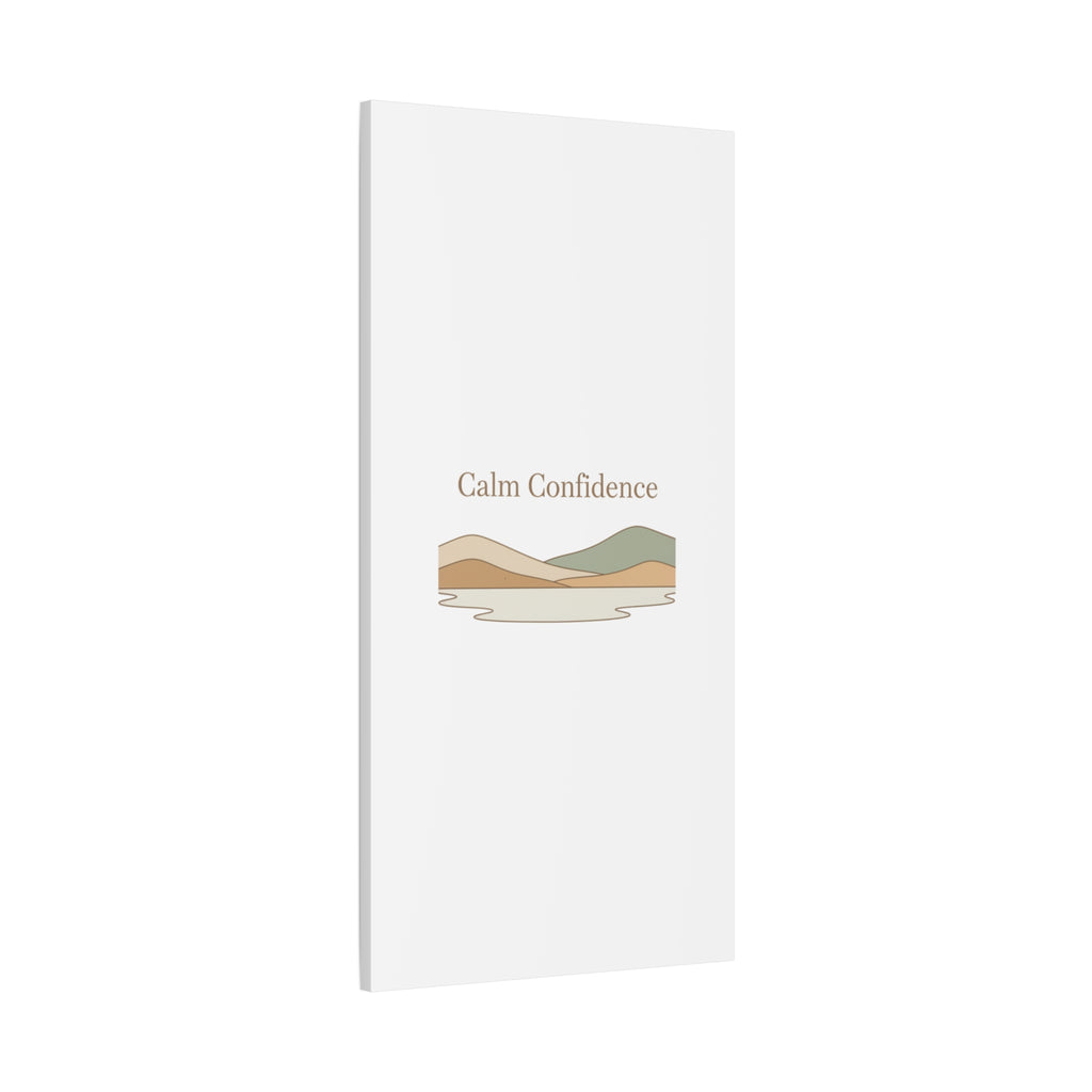 Calm Confidence minimalist landscape Canvas | quiet luxury, neutral minimalist