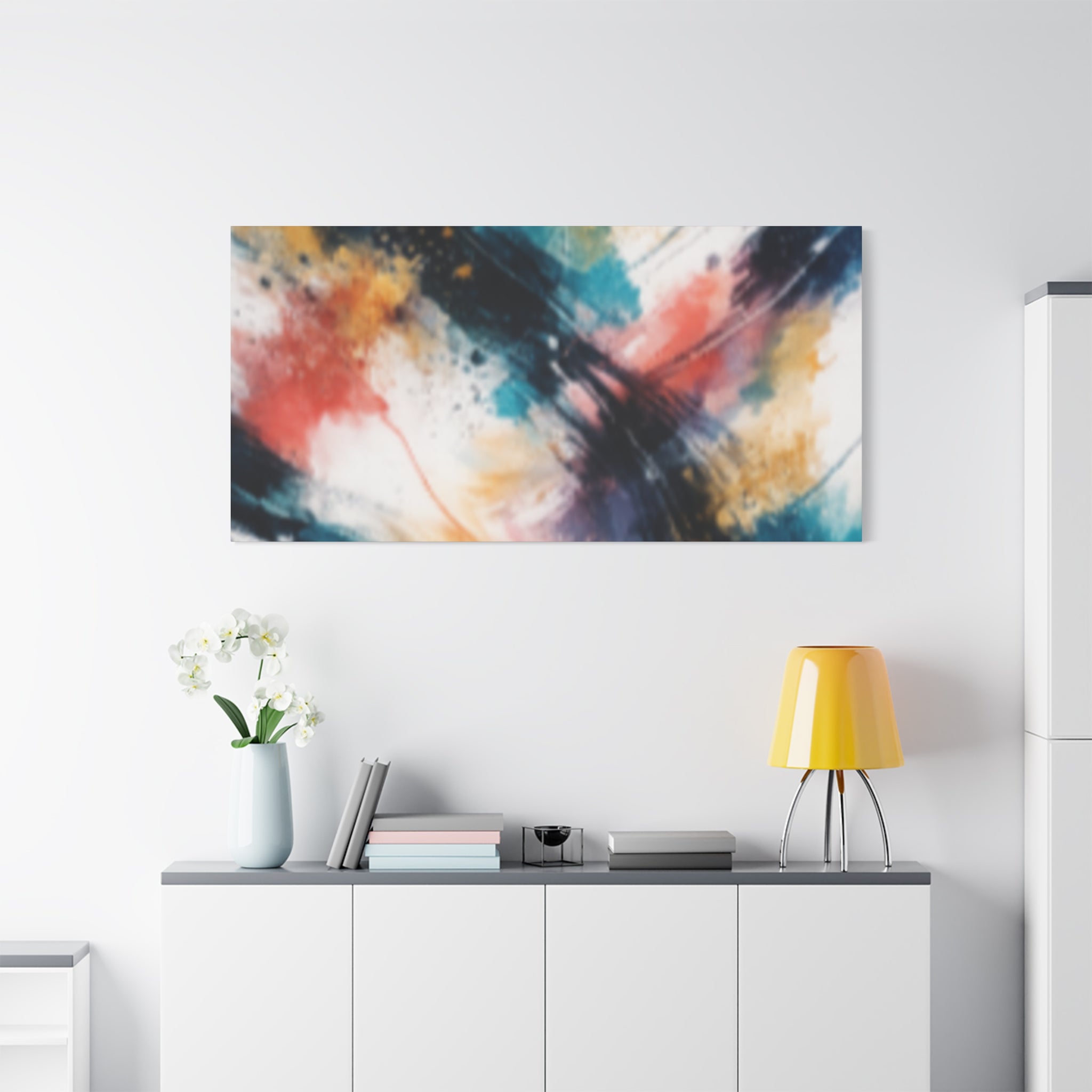 Abstract Color Splash Matte Canvas Print - Vibrant Modern Wall Art - Bedroom decor canvas