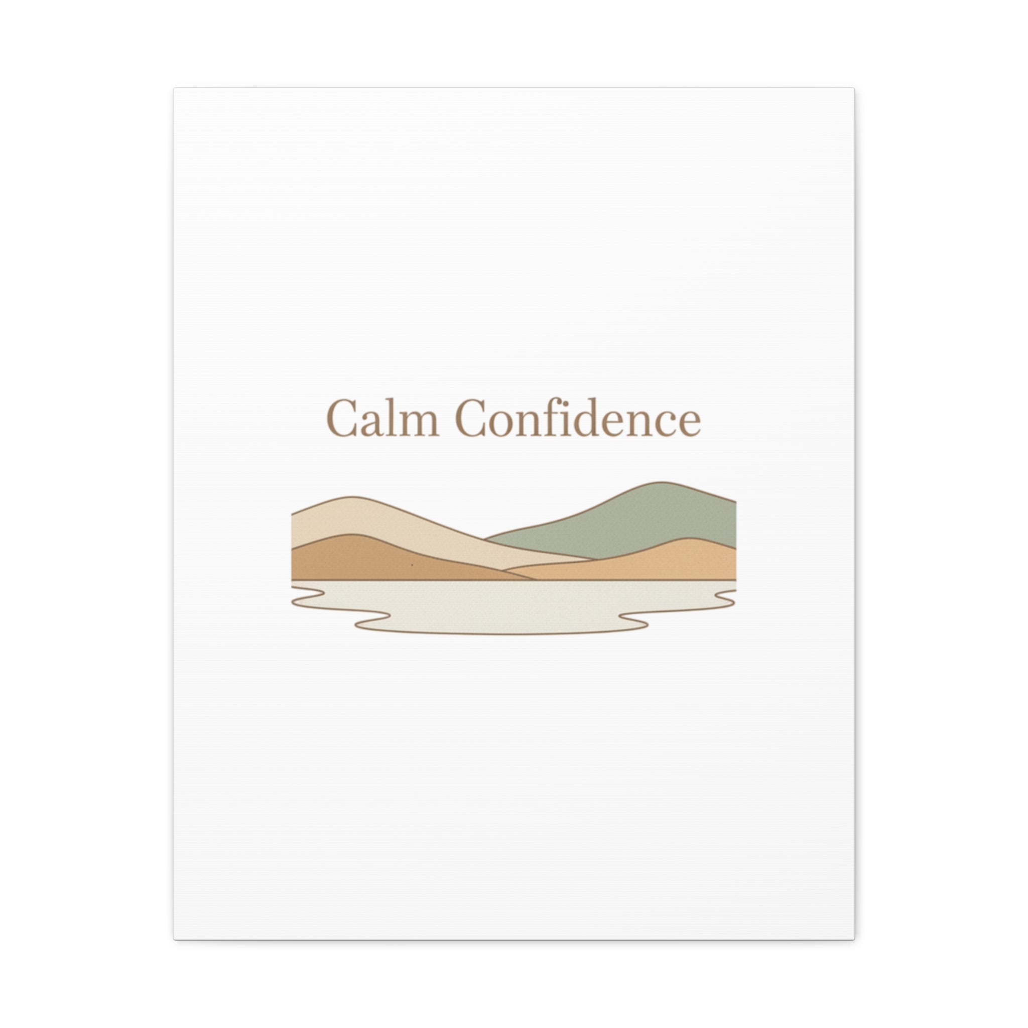 Calm Confidence minimalist landscape Canvas | quiet luxury, neutral minimalist