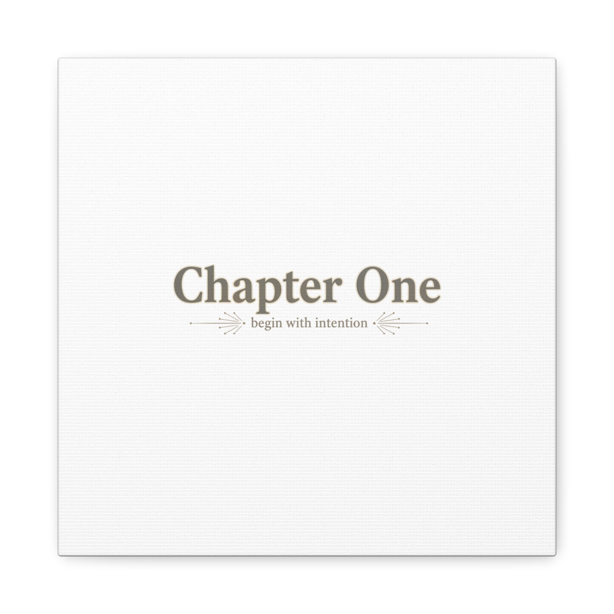 Chapter One Typography Canvas - Retro Serif Literary Aesthetic - Bookish and typography - Minimal Text canvas