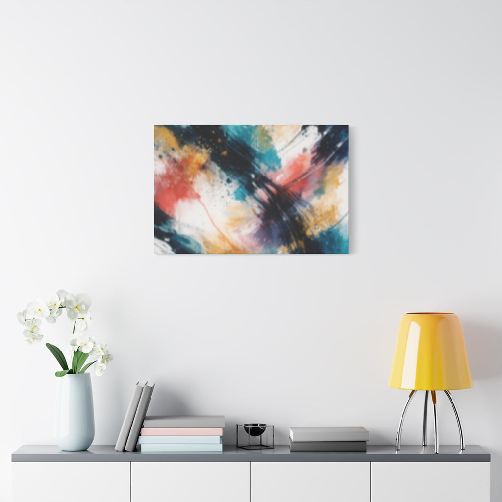 Abstract Color Splash Matte Canvas Print - Vibrant Modern Wall Art - Bedroom decor canvas