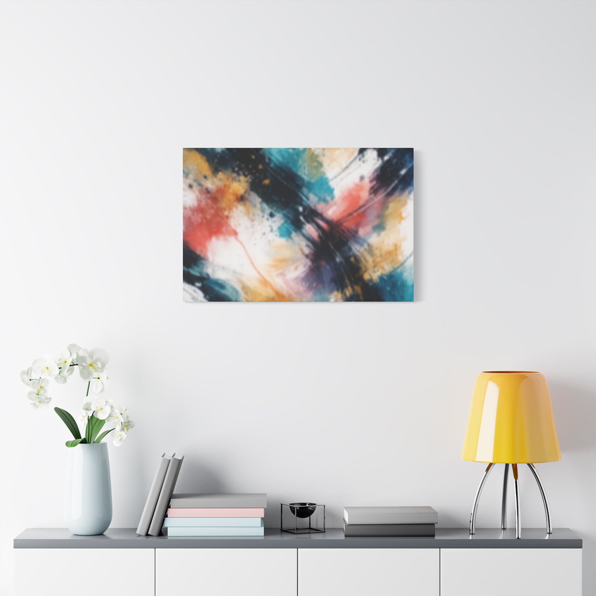 Abstract Color Splash Matte Canvas Print - Vibrant Modern Wall Art - Bedroom decor canvas