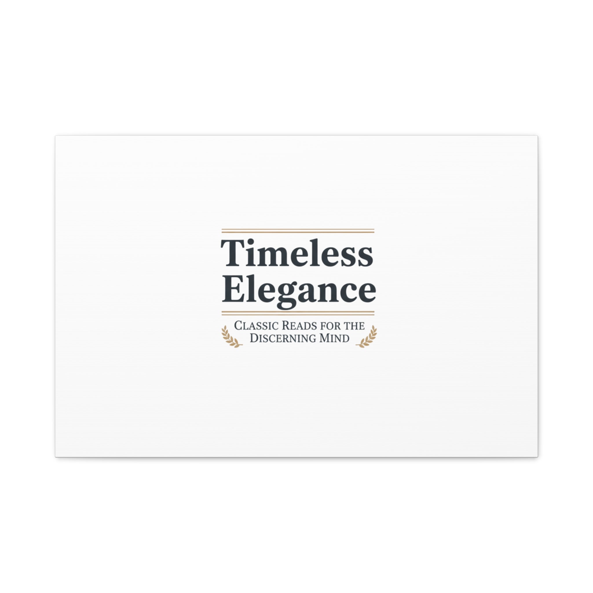 Timeless Elegance Canvas - Retro Serif Typography - Literary Aesthetic Luxury Canvas