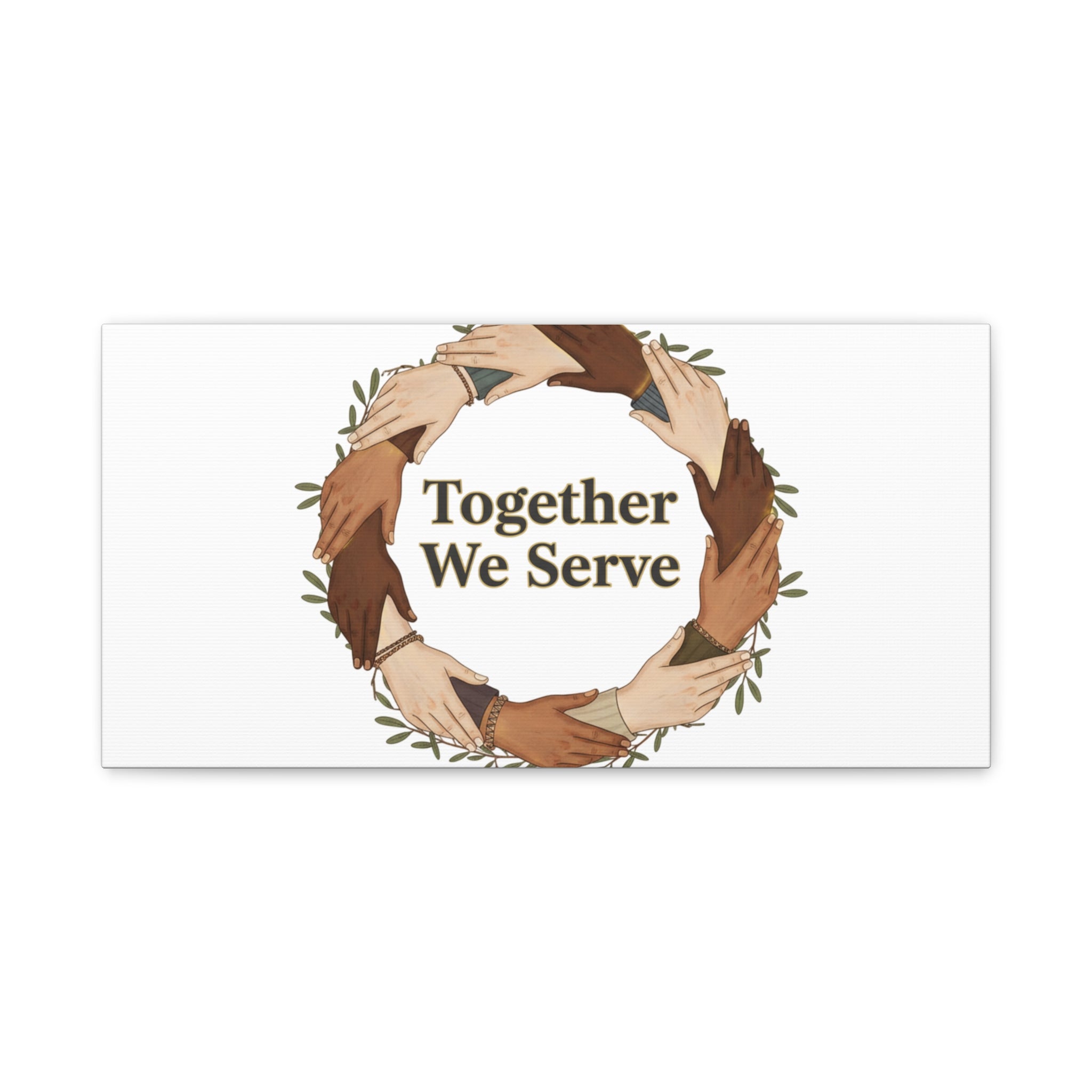 Together We Serve Canvas -  MLK Day of Service - unity poster - Community volunteer Canvas